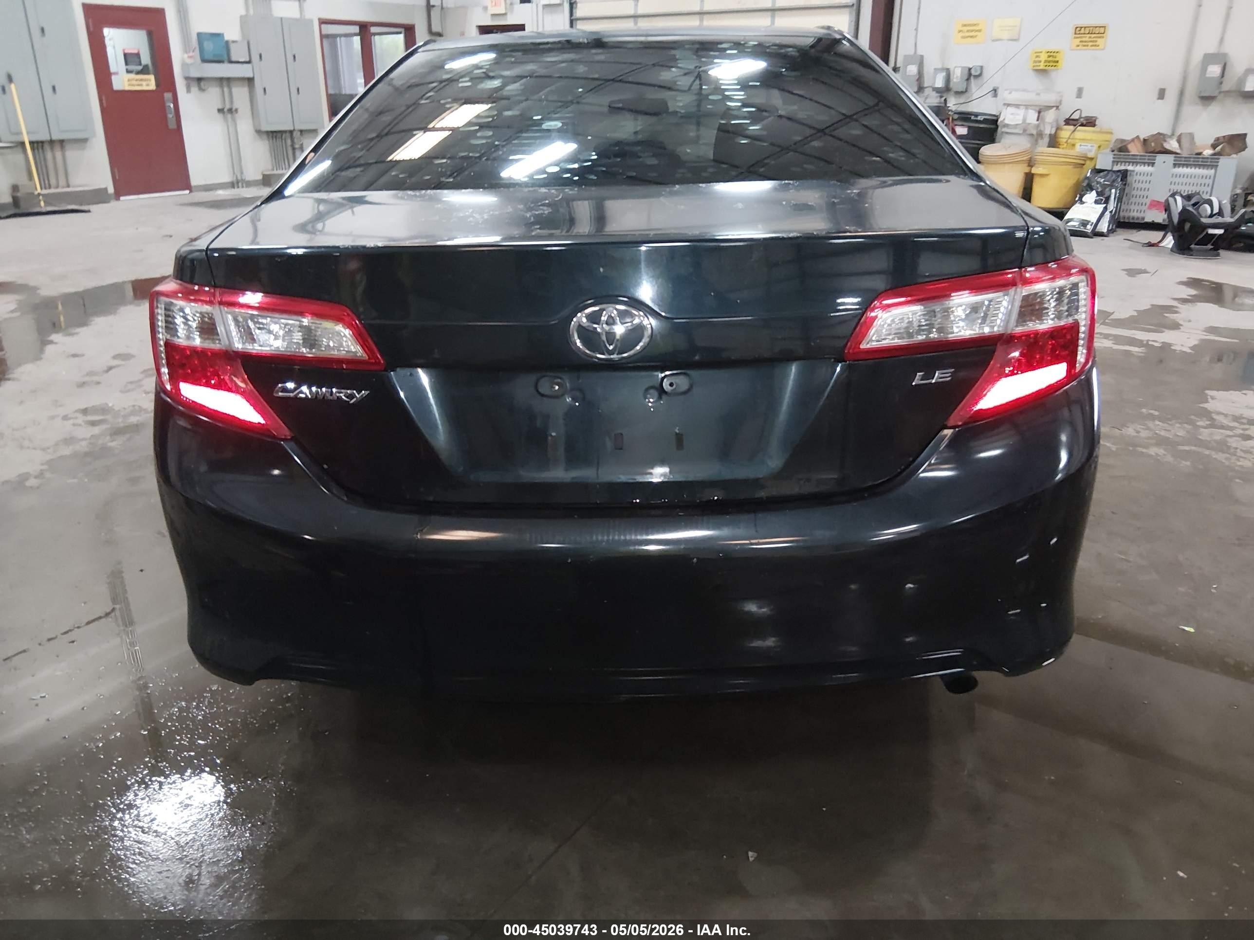 2012 Toyota Camry Le Black vin: 4T1BF1FK8CU514399