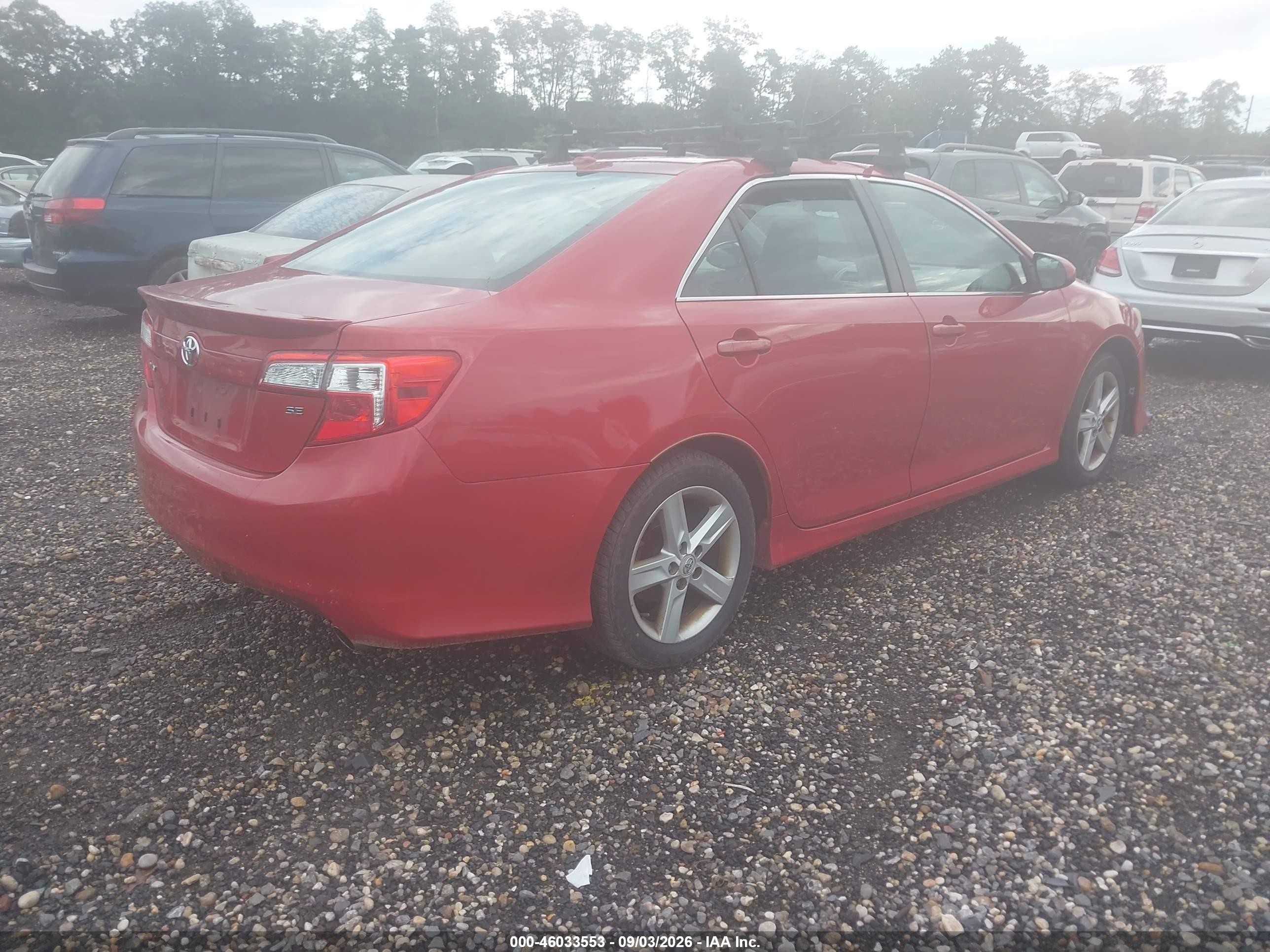 2012 Toyota Camry Se Red vin: 4T1BF1FK8CU515231