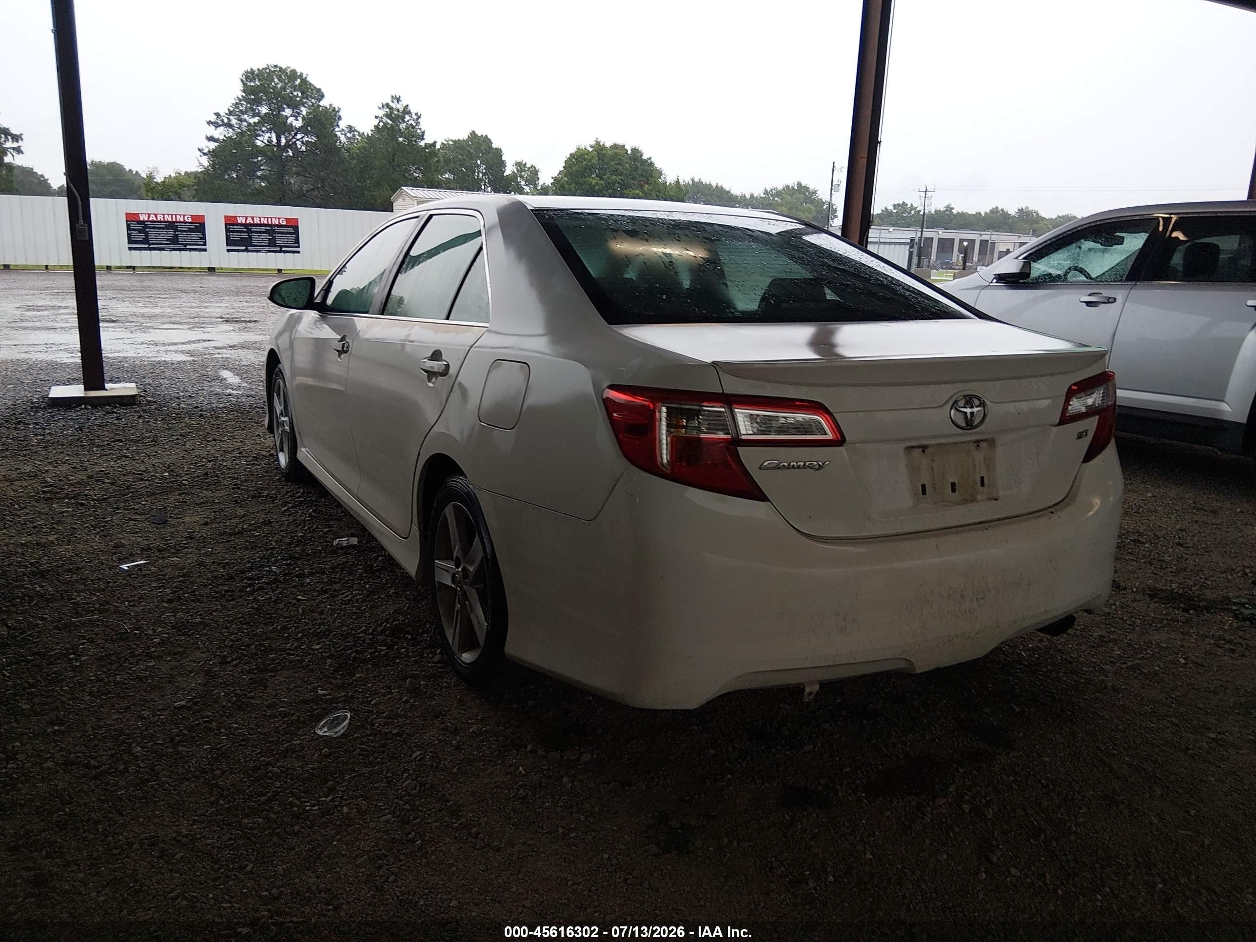 2012 Toyota Camry Se White vin: 4T1BF1FK8CU542400