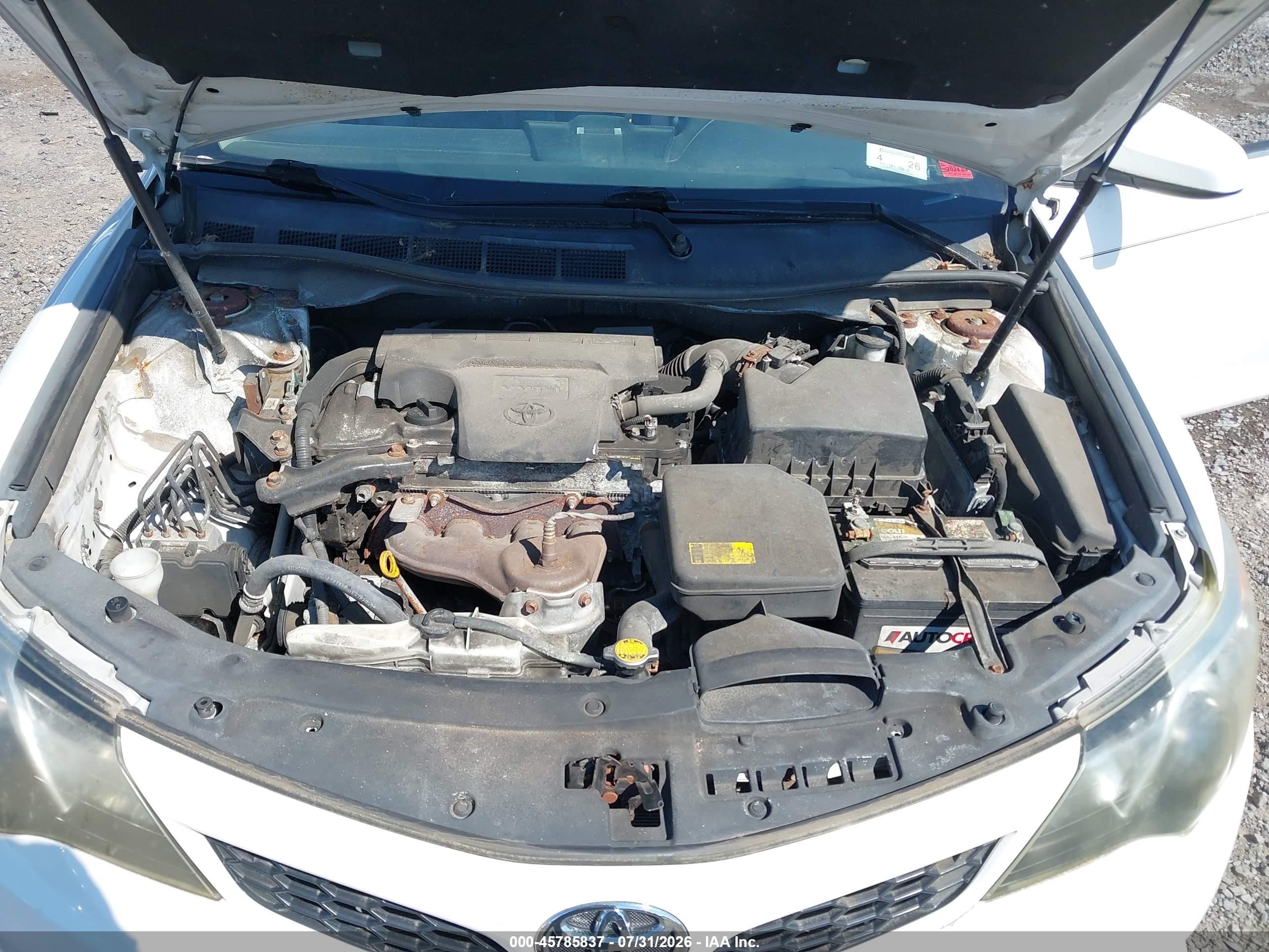 2012 Toyota Camry Se White vin: 4T1BF1FK8CU545667