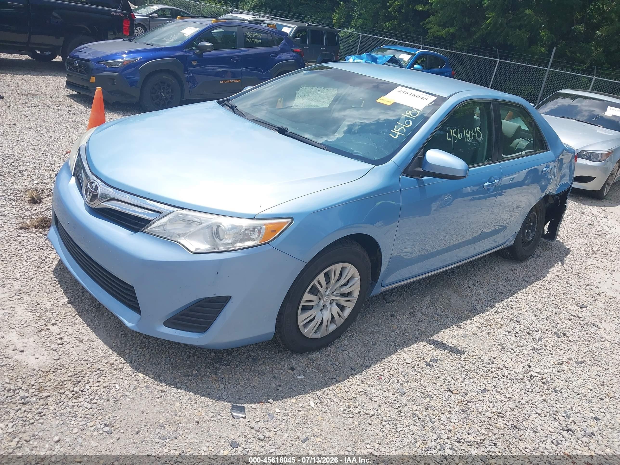 2012 Toyota Camry Le Blue vin: 4T1BF1FK8CU556491