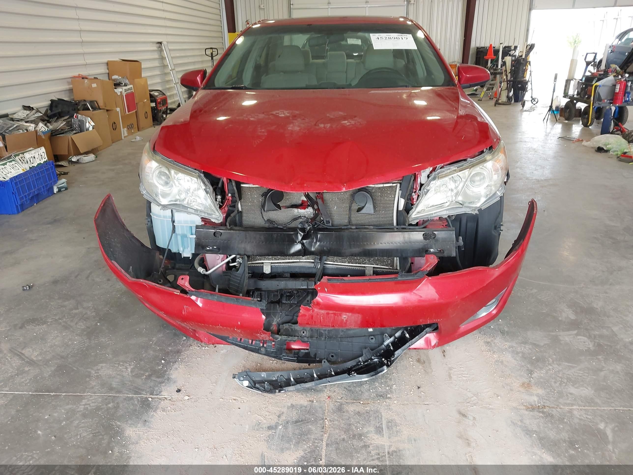 2012 Toyota Camry Xle Red vin: 4T1BF1FK8CU564932