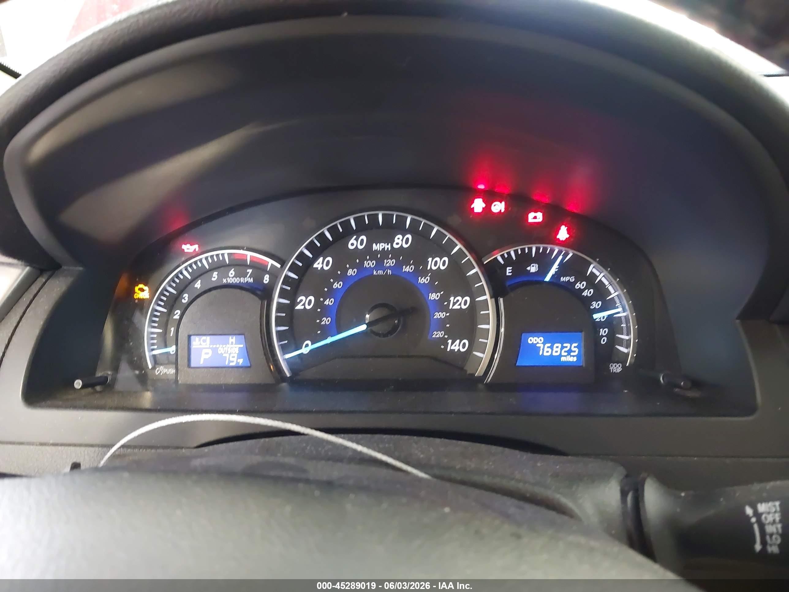 2012 Toyota Camry Xle Red vin: 4T1BF1FK8CU564932
