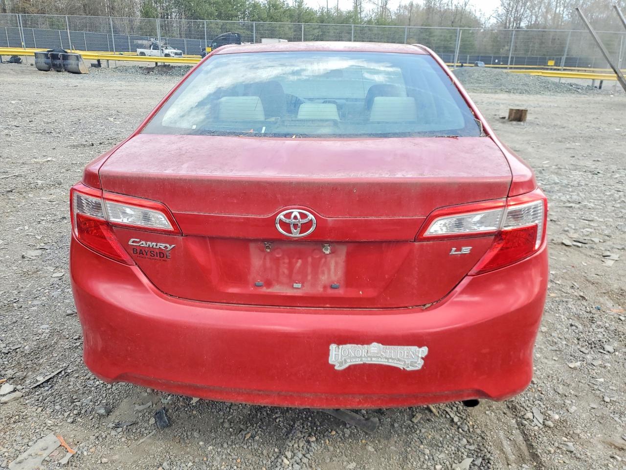 2012 Toyota Camry Le Red vin: 4T1BF1FK8CU576076