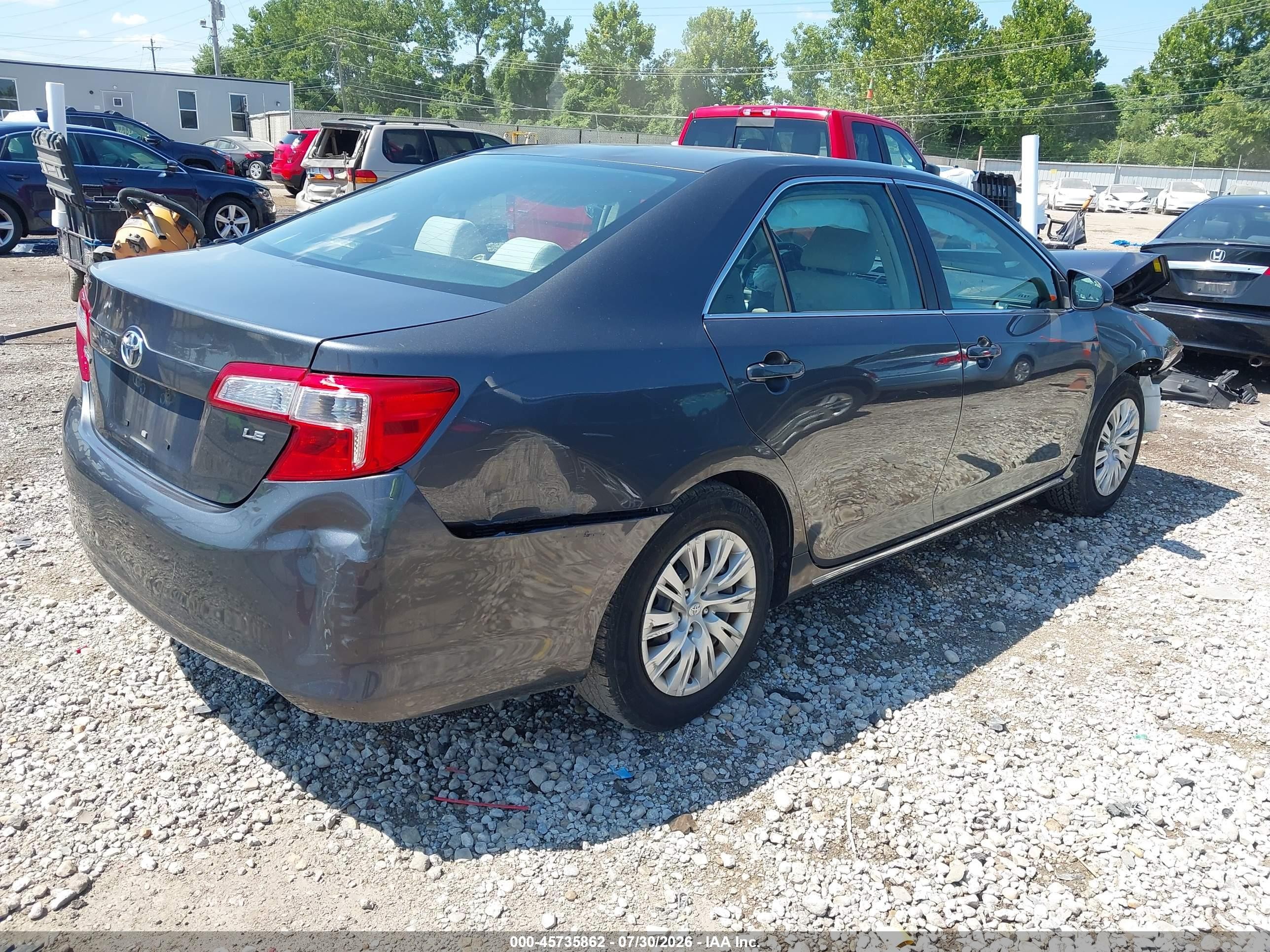 2012 Toyota Camry Le Gray vin: 4T1BF1FK8CU601252