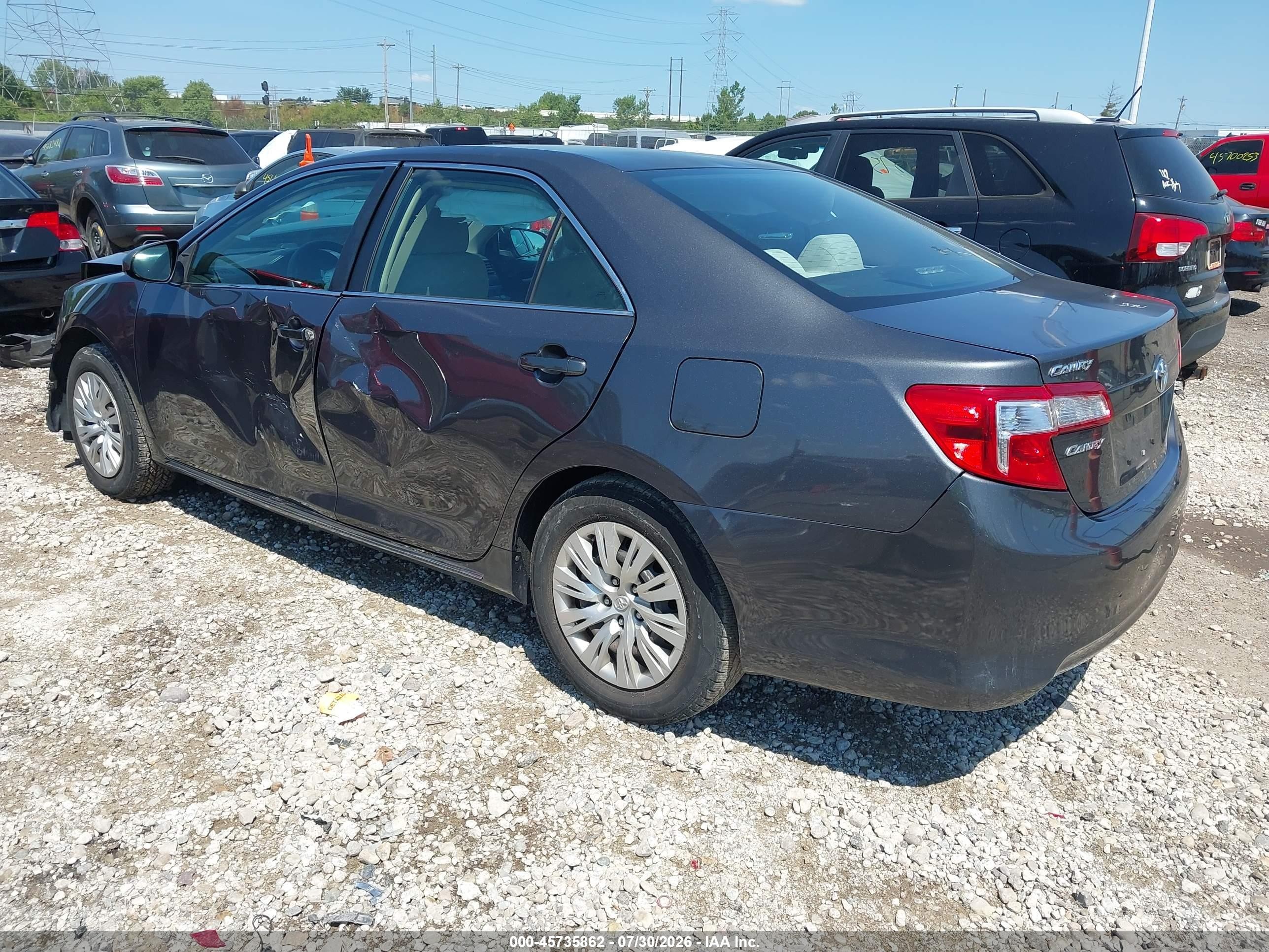 2012 Toyota Camry Le Gray vin: 4T1BF1FK8CU601252