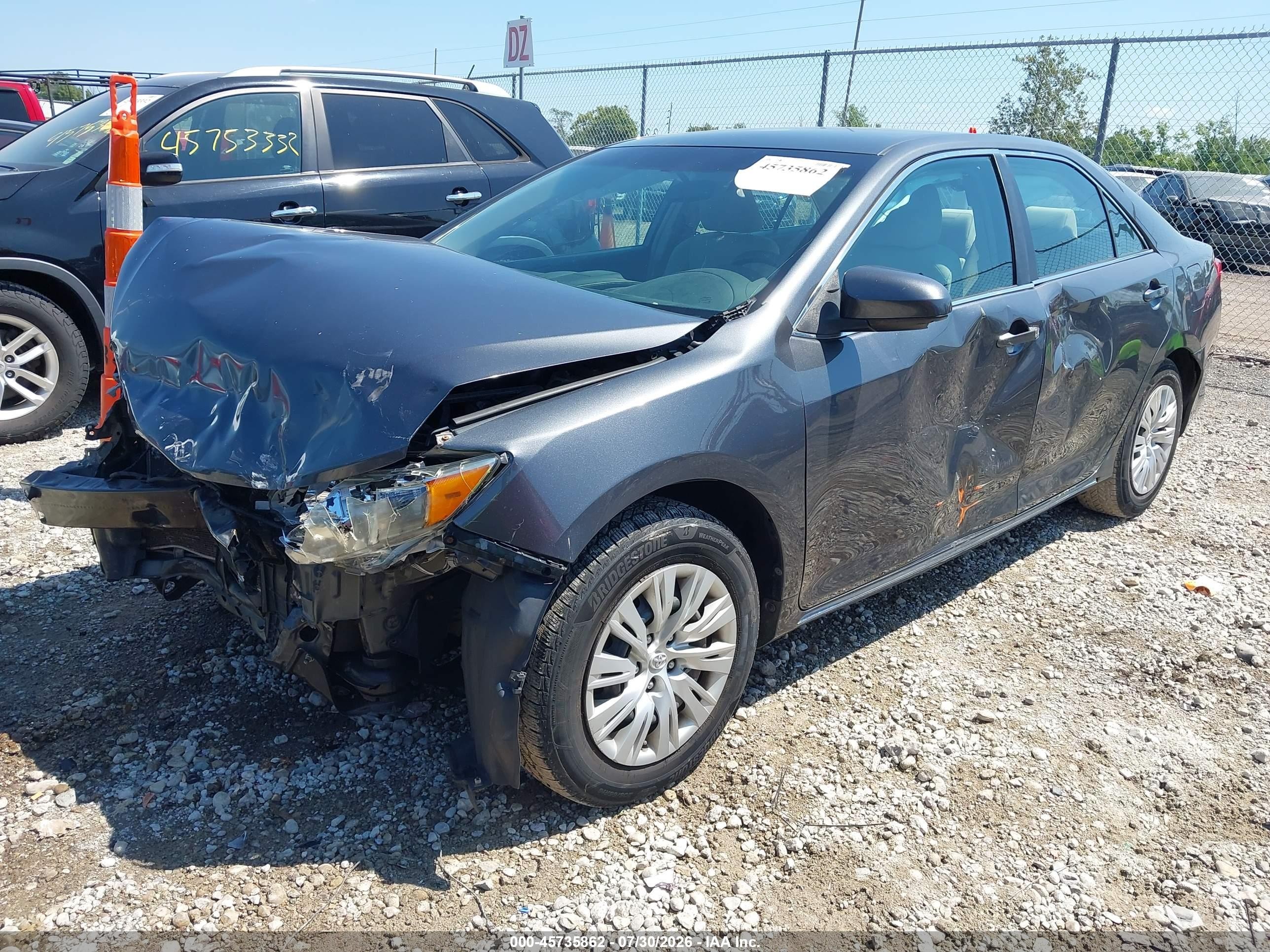 2012 Toyota Camry Le Gray vin: 4T1BF1FK8CU601252