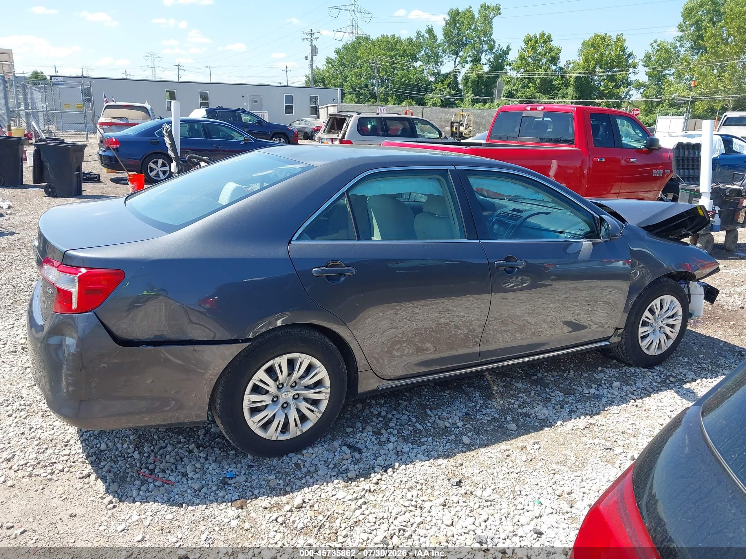 2012 Toyota Camry Le Gray vin: 4T1BF1FK8CU601252