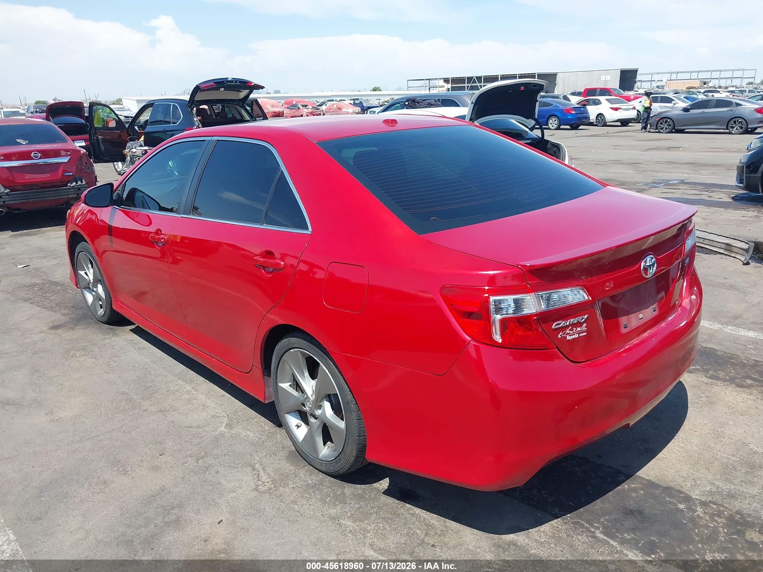 2012 Toyota Camry Se Limited Edition Red vin: 4T1BF1FK8CU617449