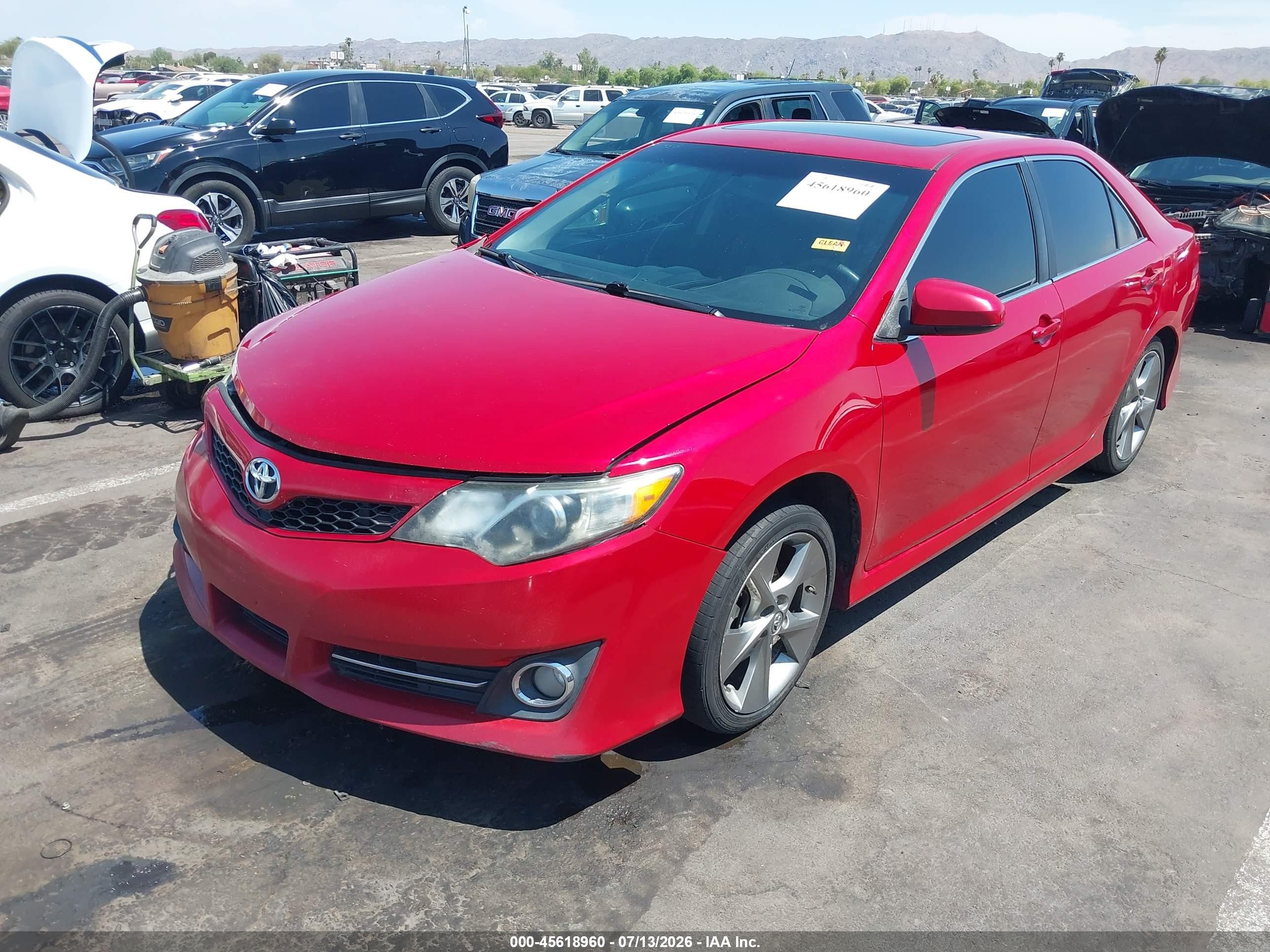 2012 Toyota Camry Se Limited Edition Red vin: 4T1BF1FK8CU617449