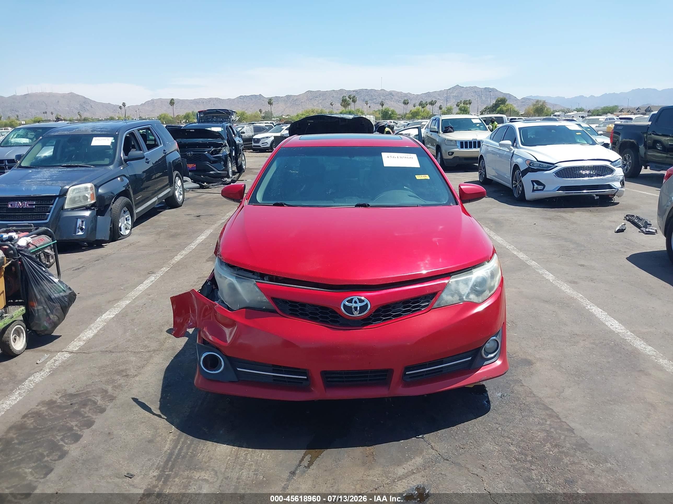 2012 Toyota Camry Se Limited Edition Red vin: 4T1BF1FK8CU617449