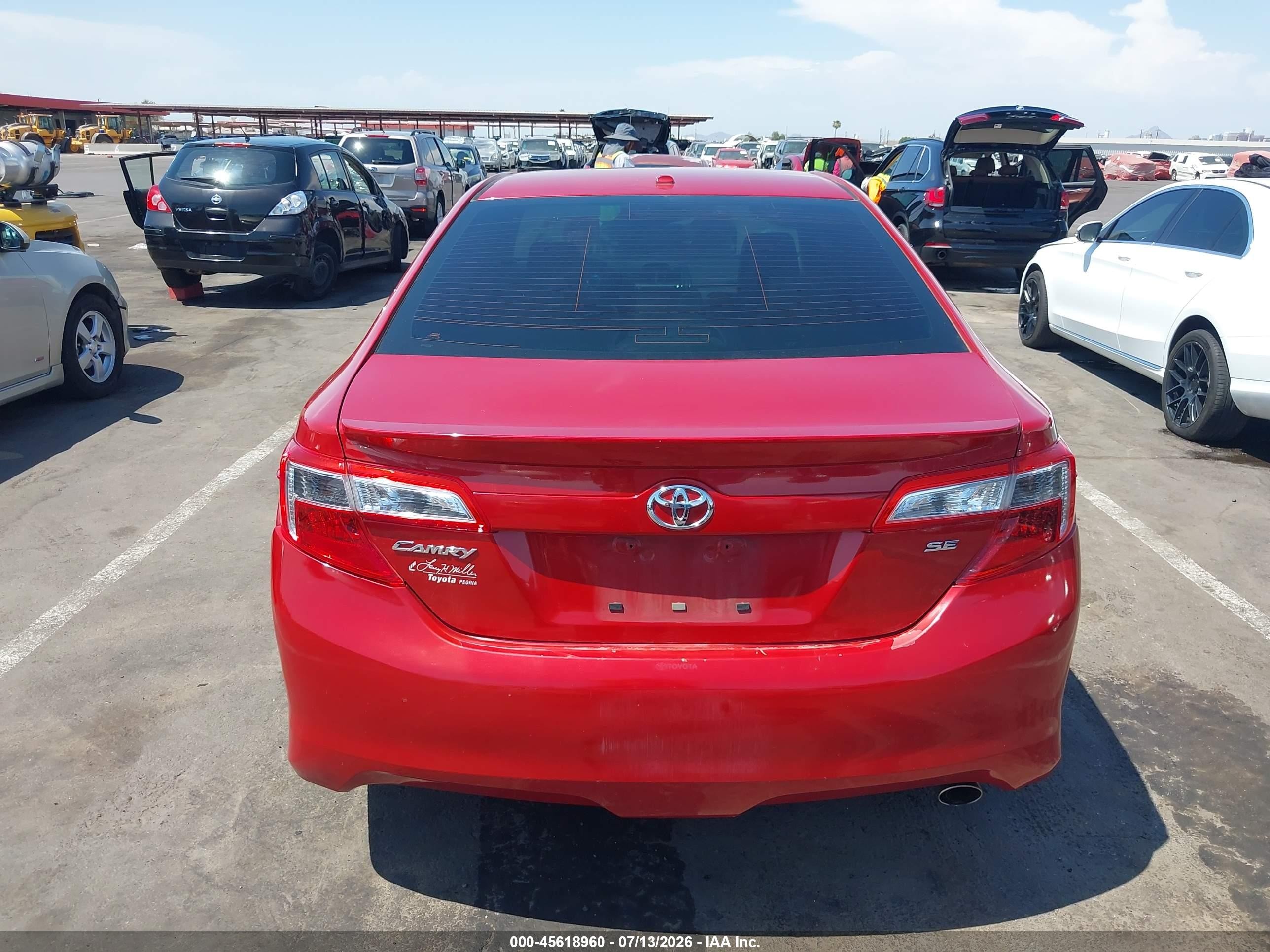 2012 Toyota Camry Se Limited Edition Red vin: 4T1BF1FK8CU617449