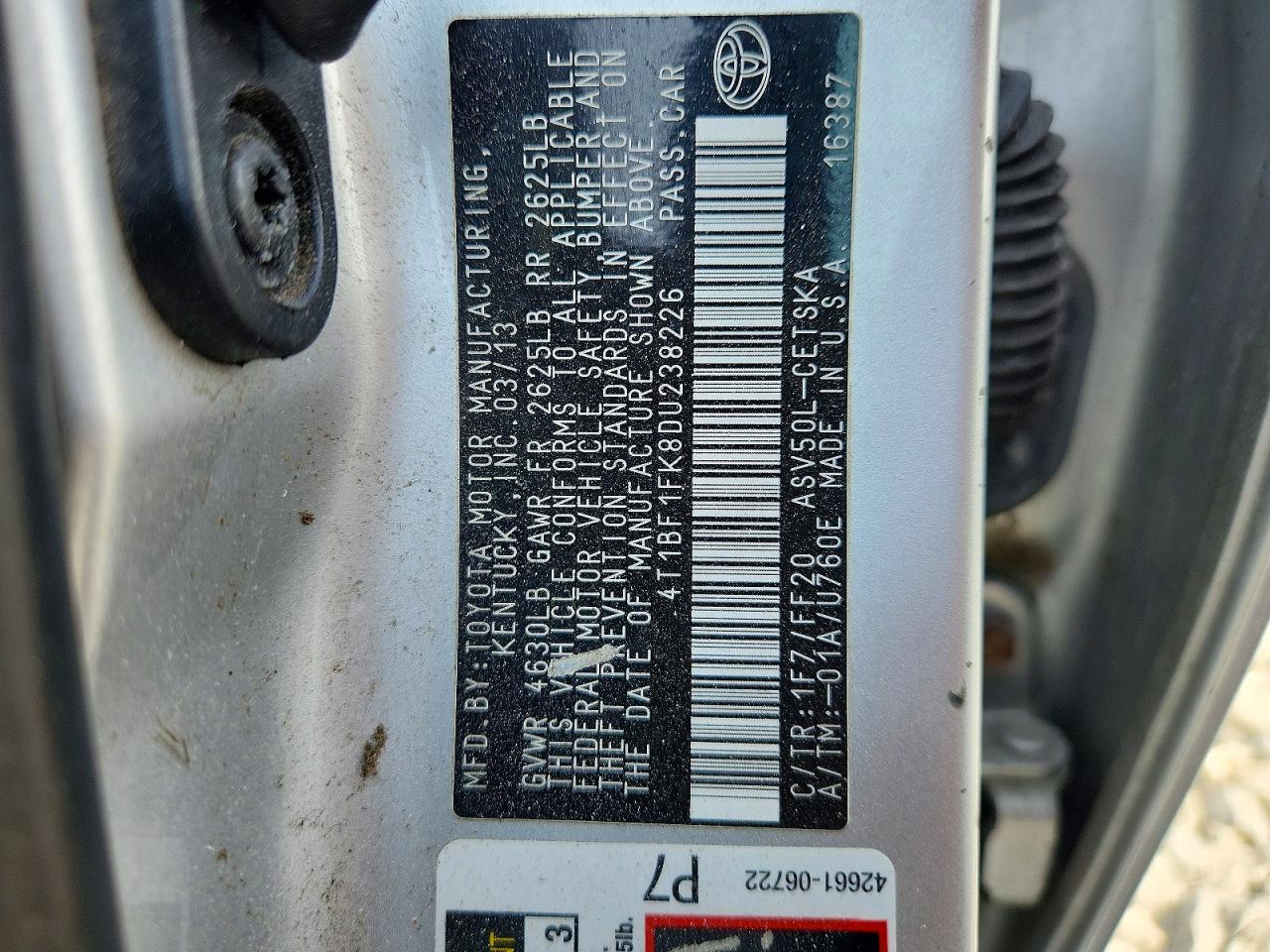 2013 Toyota Camry Se Silver vin: 4T1BF1FK8DU238226