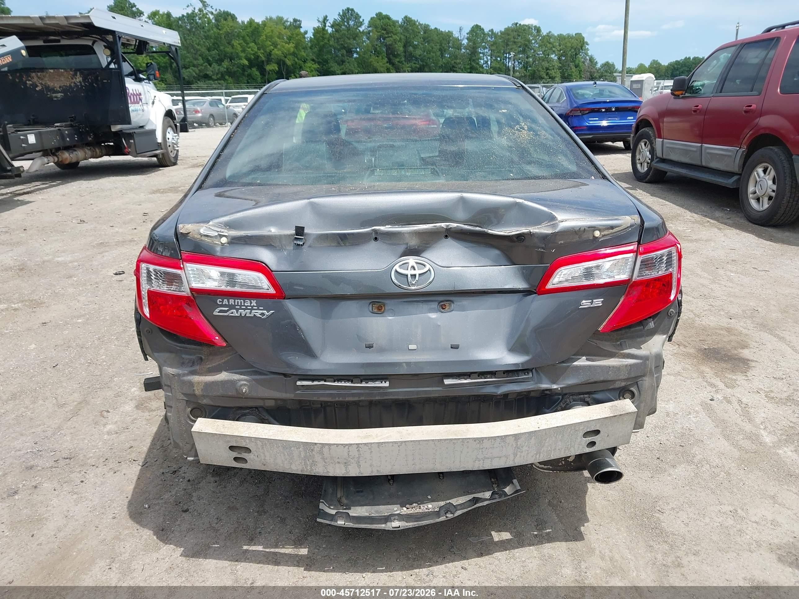 2013 Toyota Camry Se Gray vin: 4T1BF1FK8DU239618
