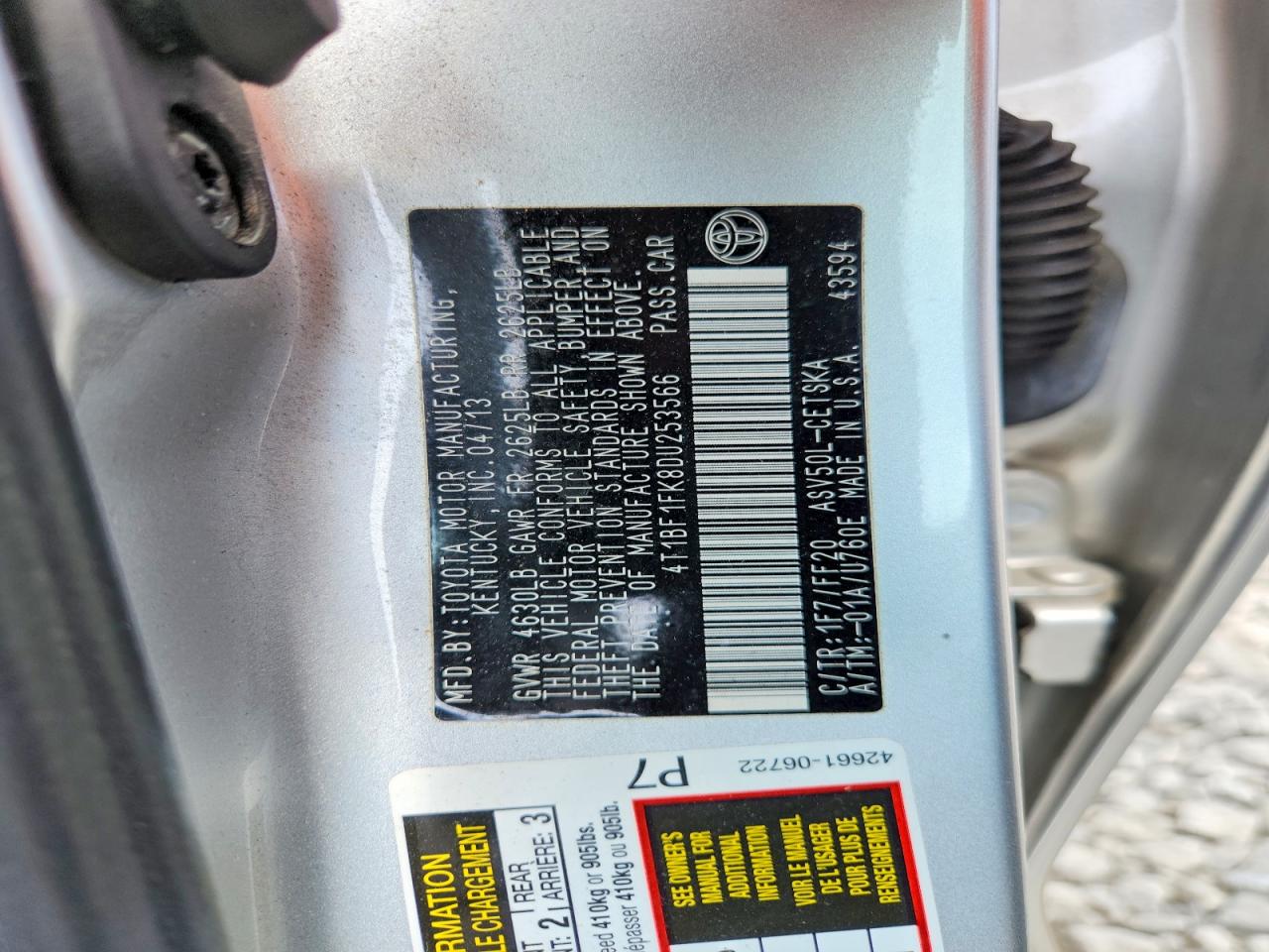 2013 Toyota Camry Se Silver vin: 4T1BF1FK8DU253566