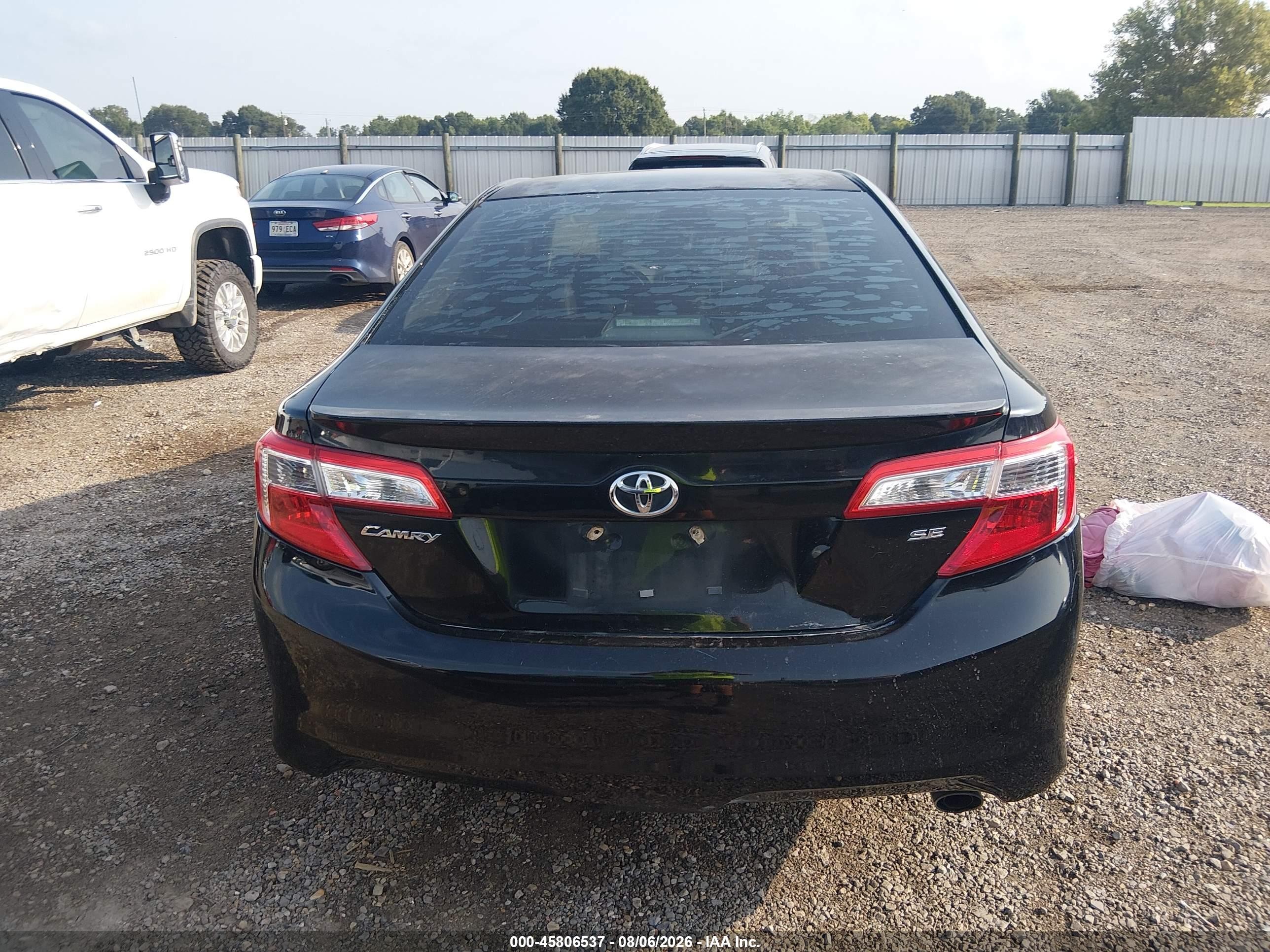 2013 Toyota Camry Se Black vin: 4T1BF1FK8DU276006