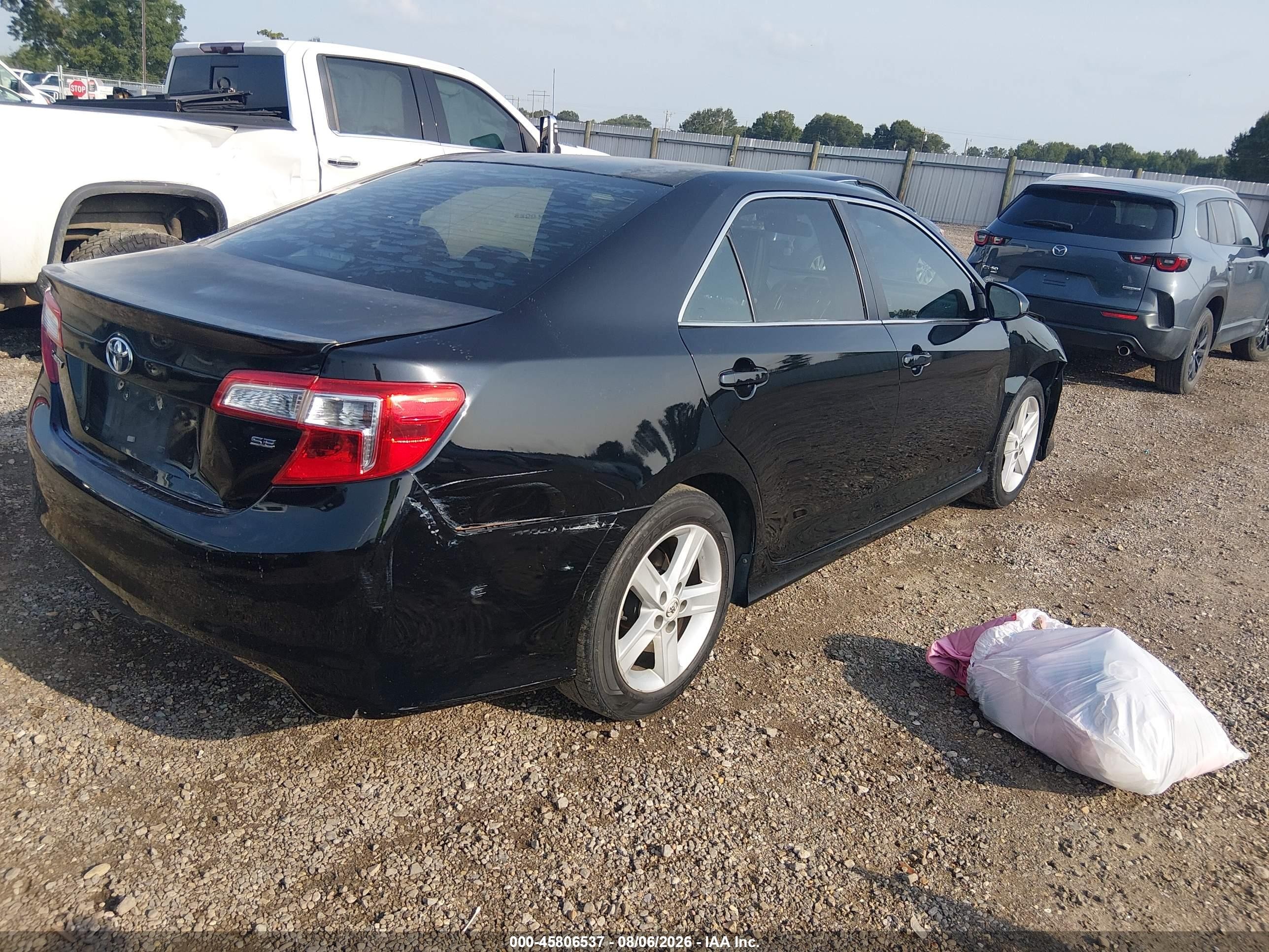 2013 Toyota Camry Se Black vin: 4T1BF1FK8DU276006