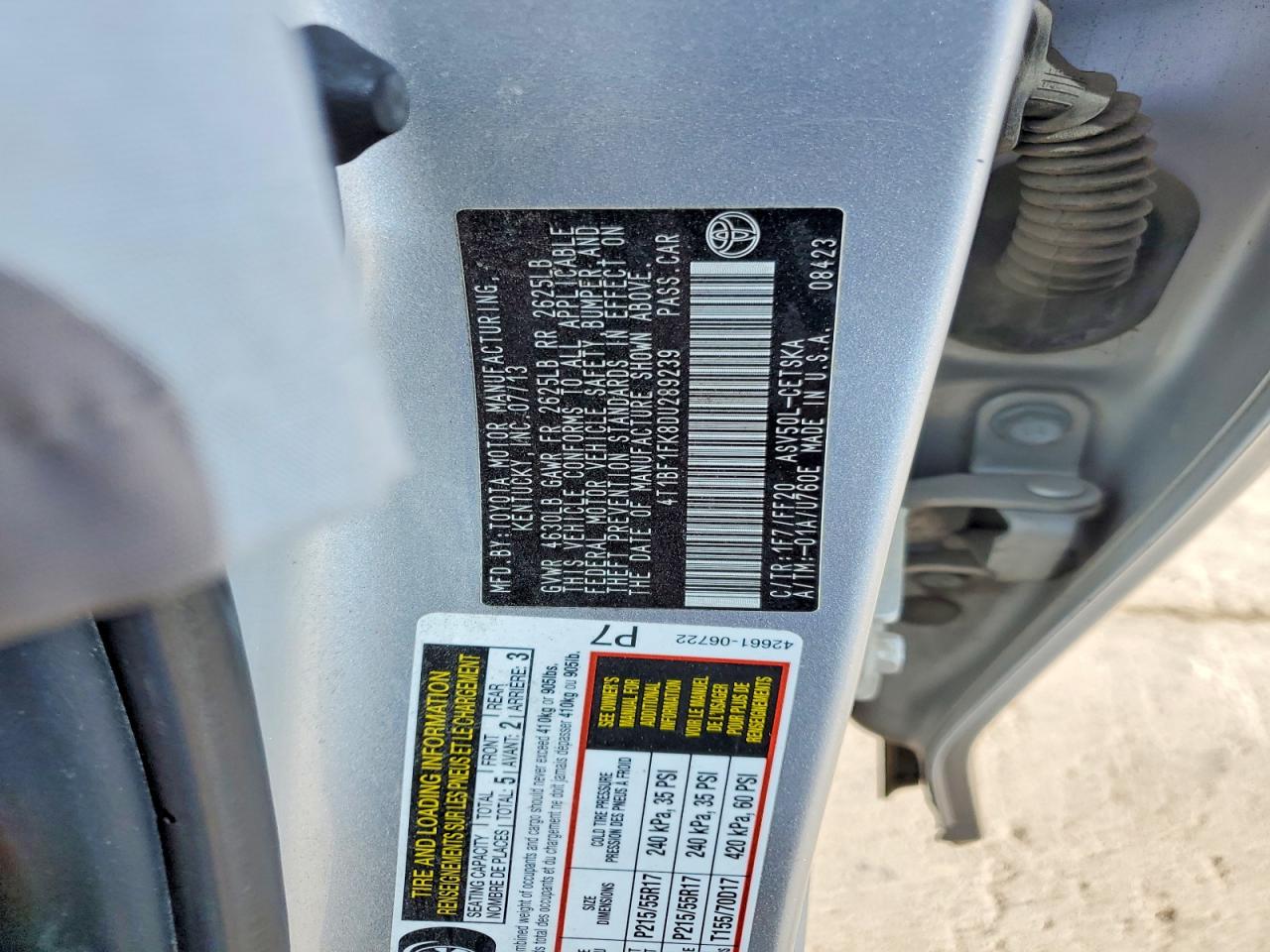 2013 Toyota Camry Se Silver vin: 4T1BF1FK8DU289239