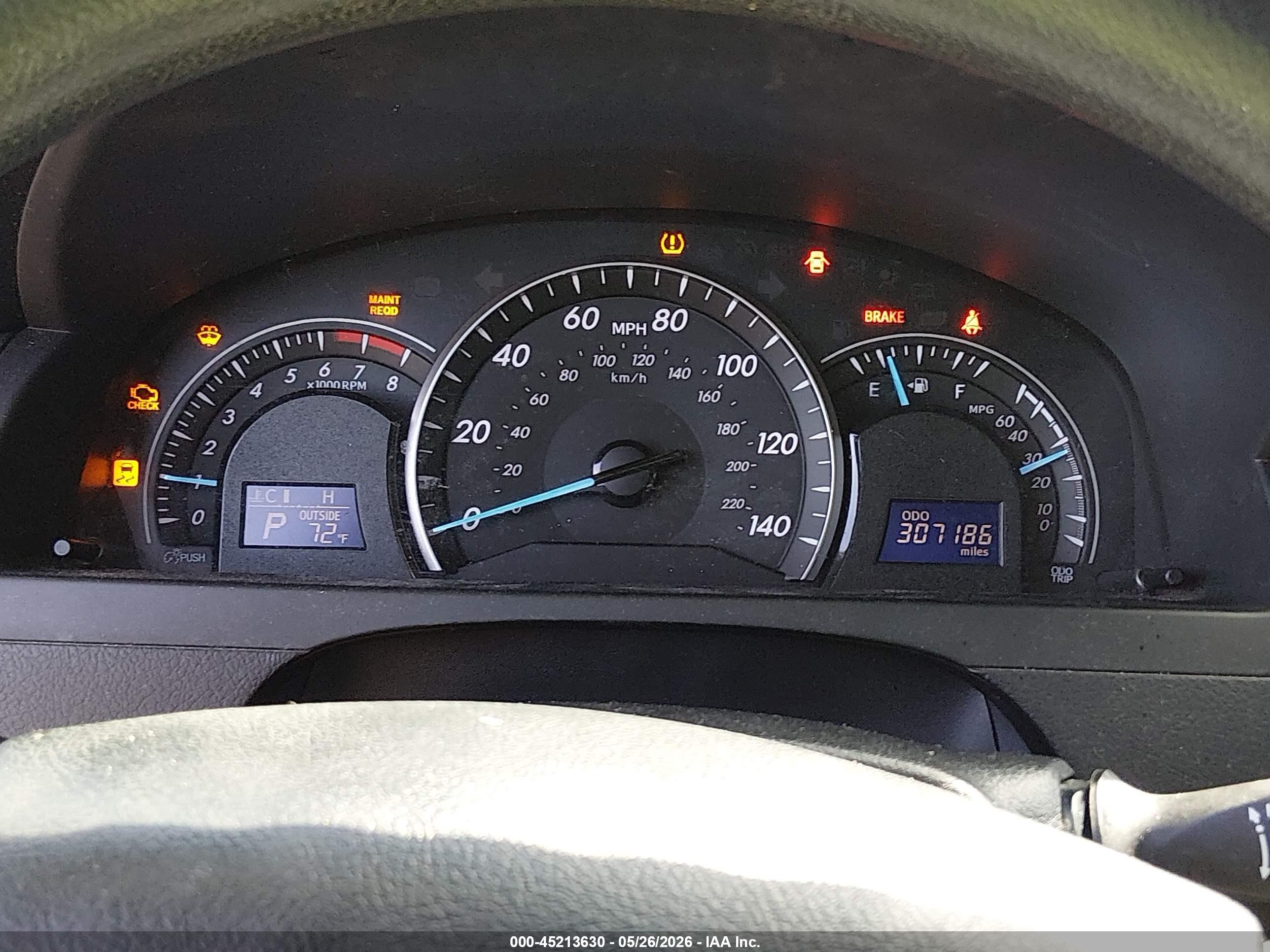 2013 Toyota Camry Le Серый vin: 4T1BF1FK8DU651182
