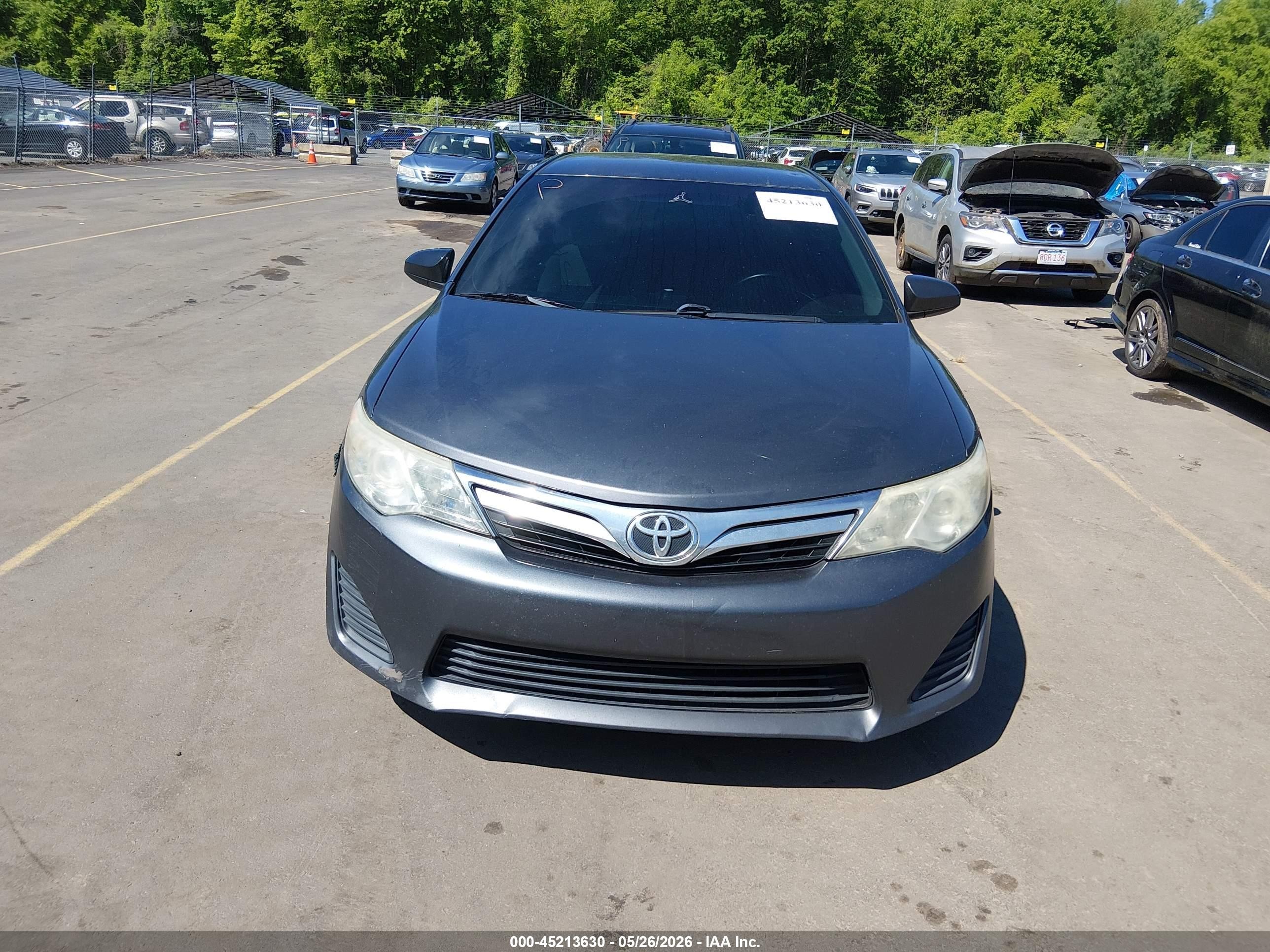 2013 Toyota Camry Le Серый vin: 4T1BF1FK8DU651182