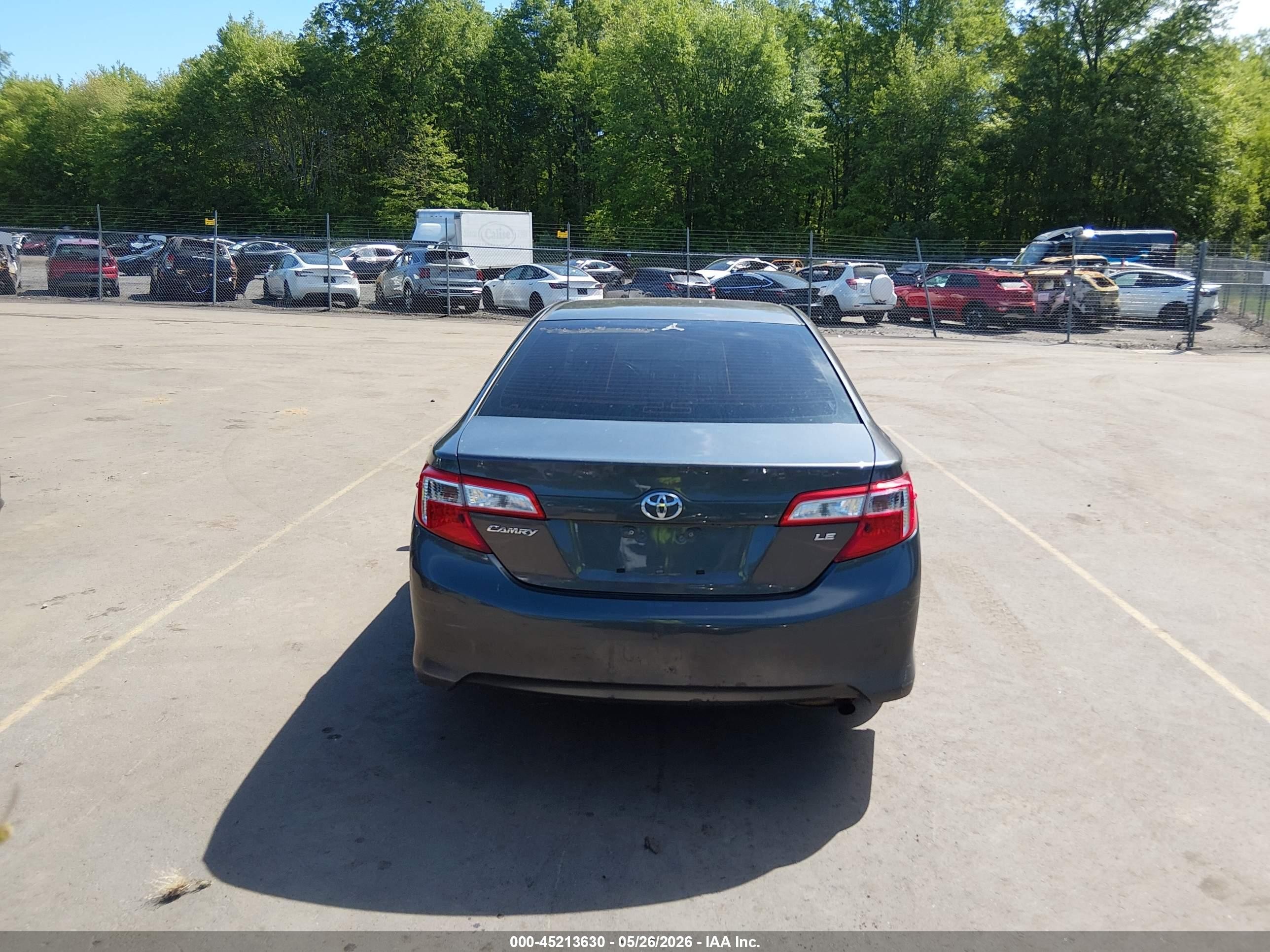 2013 Toyota Camry Le Серый vin: 4T1BF1FK8DU651182