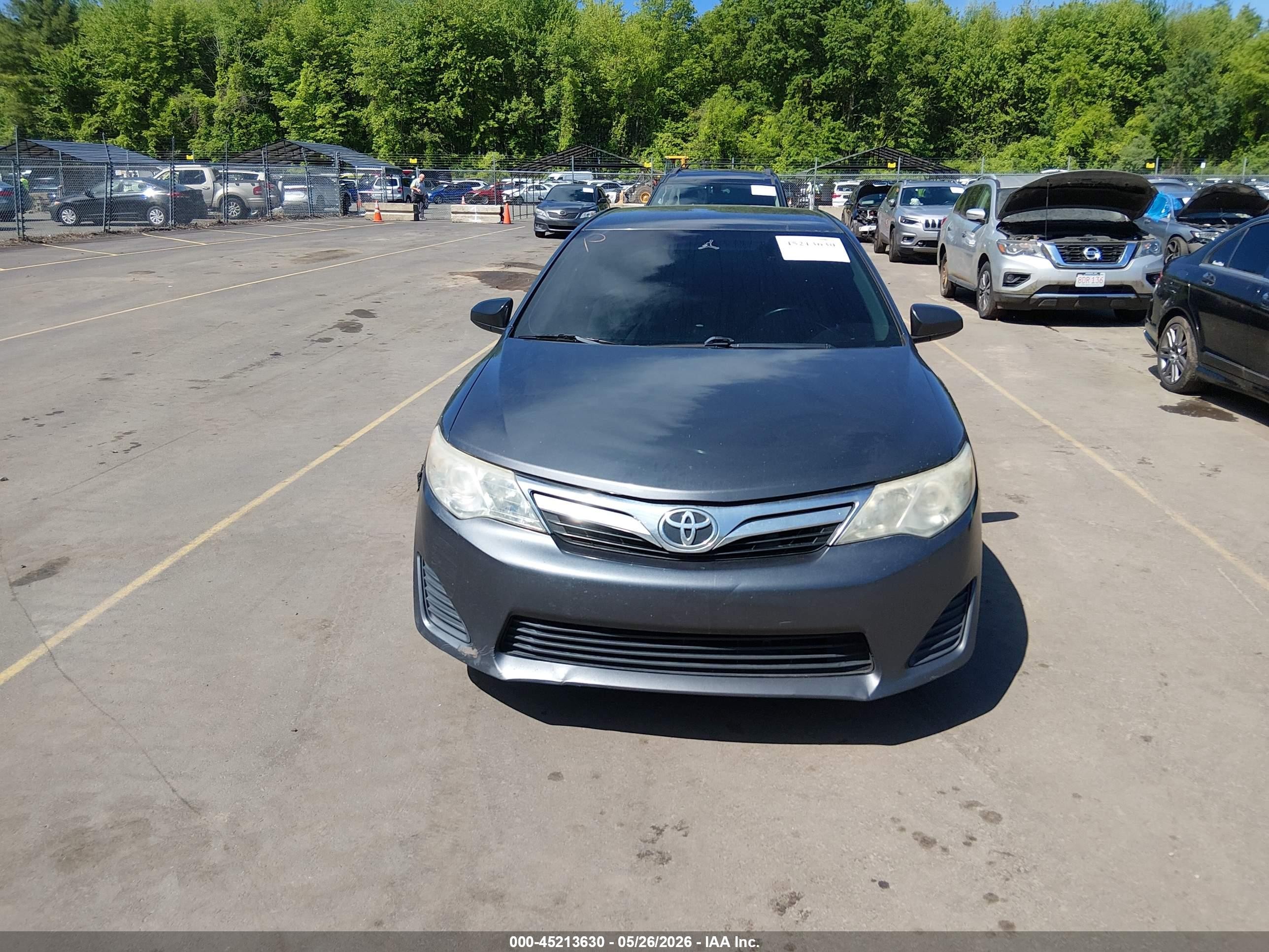 2013 Toyota Camry Le Серый vin: 4T1BF1FK8DU651182