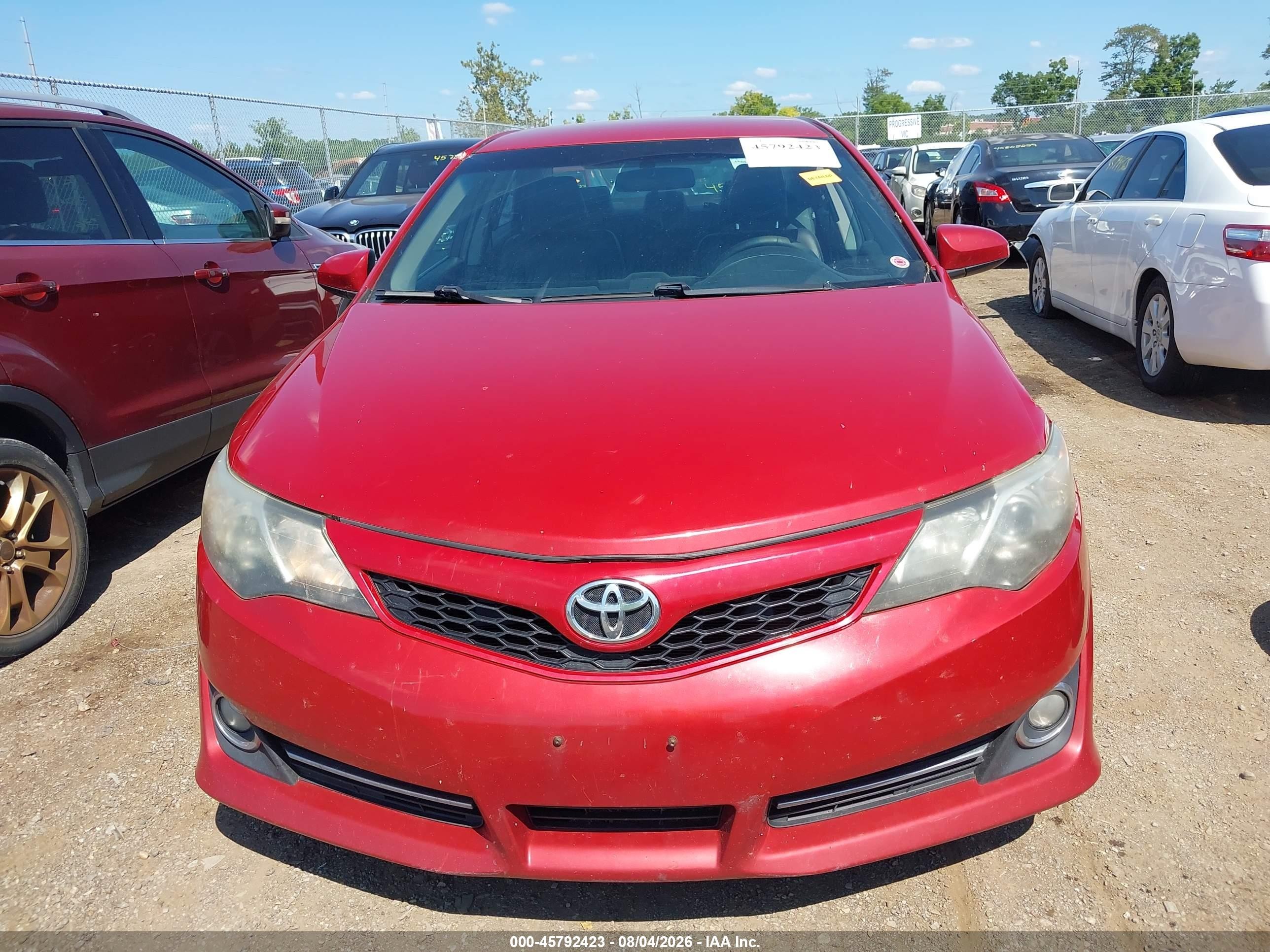 2013 Toyota Camry Se Red vin: 4T1BF1FK8DU665213