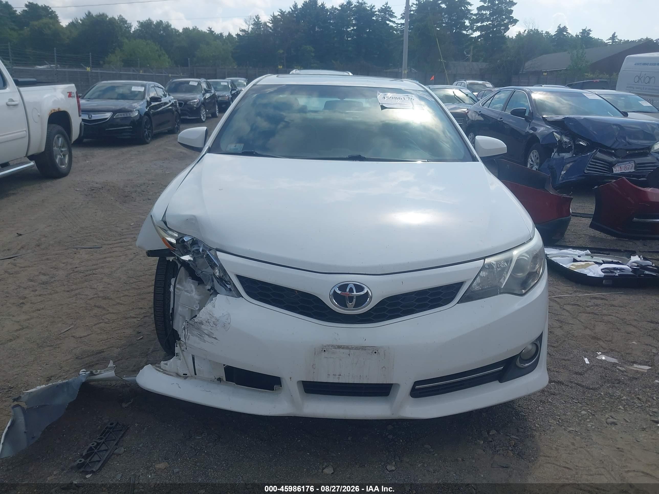 2013 Toyota Camry Se White vin: 4T1BF1FK8DU687583