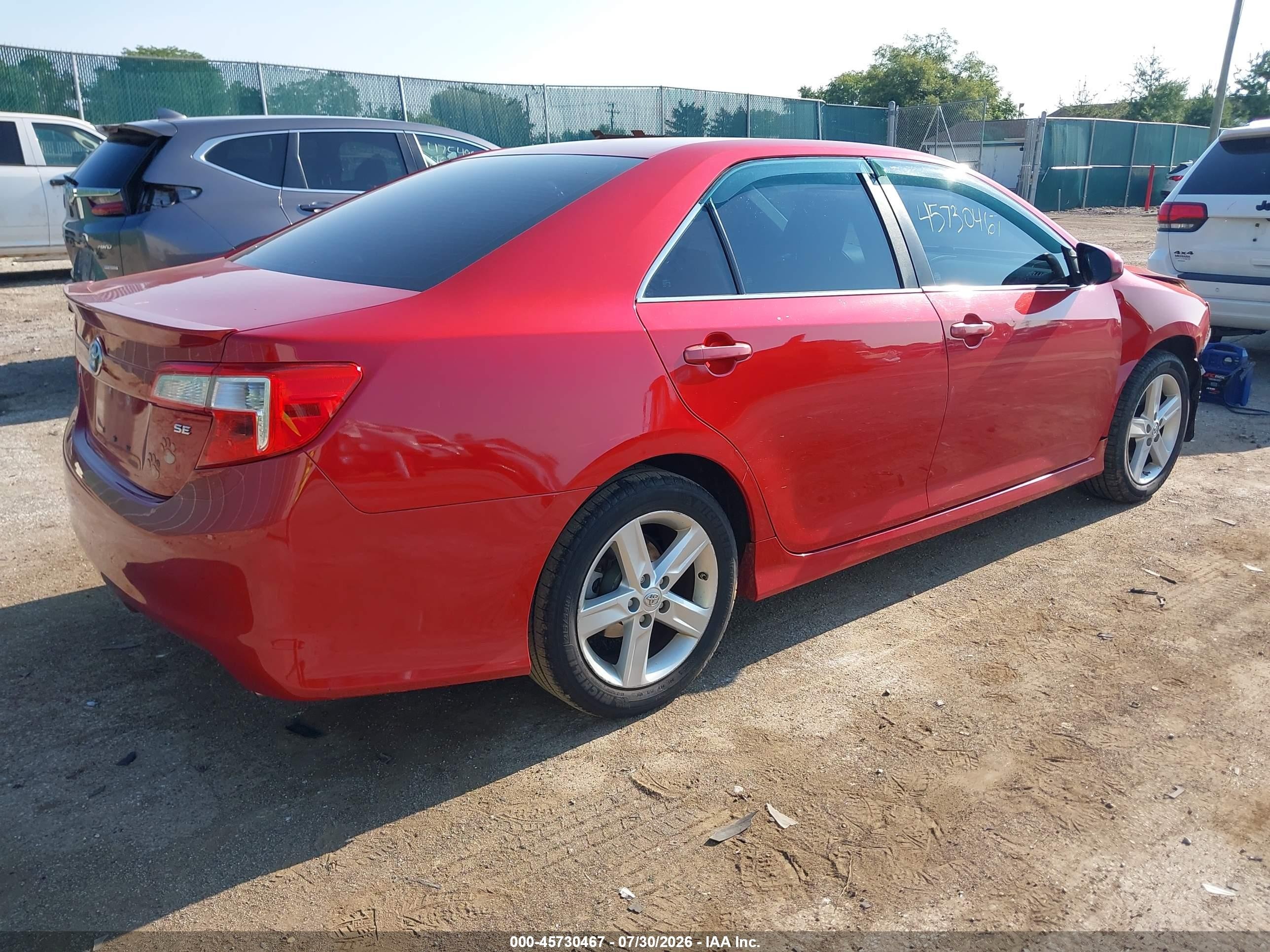 2013 Toyota Camry Se Red vin: 4T1BF1FK8DU709081