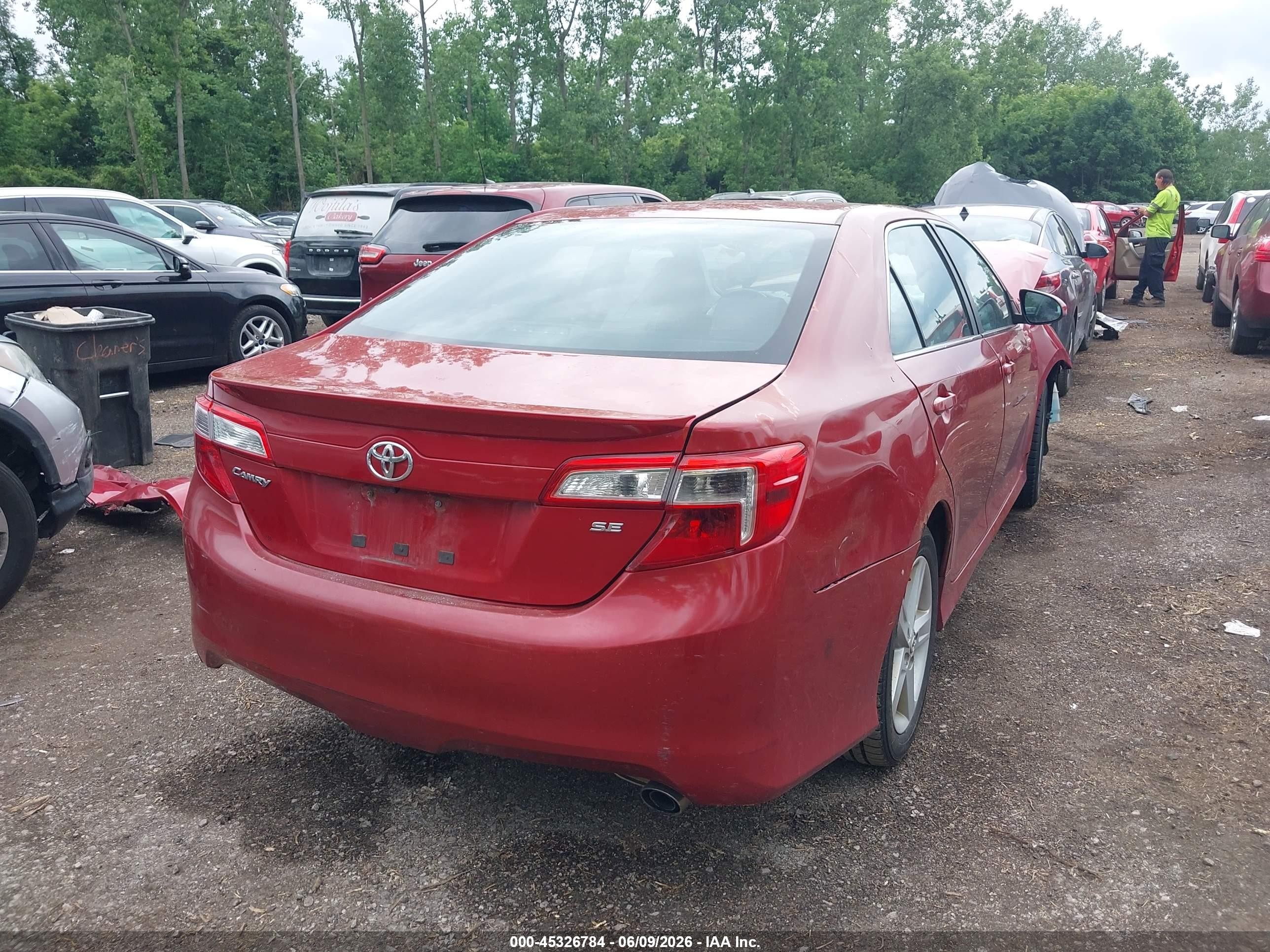 2013 Toyota Camry Se Red vin: 4T1BF1FK8DU709775