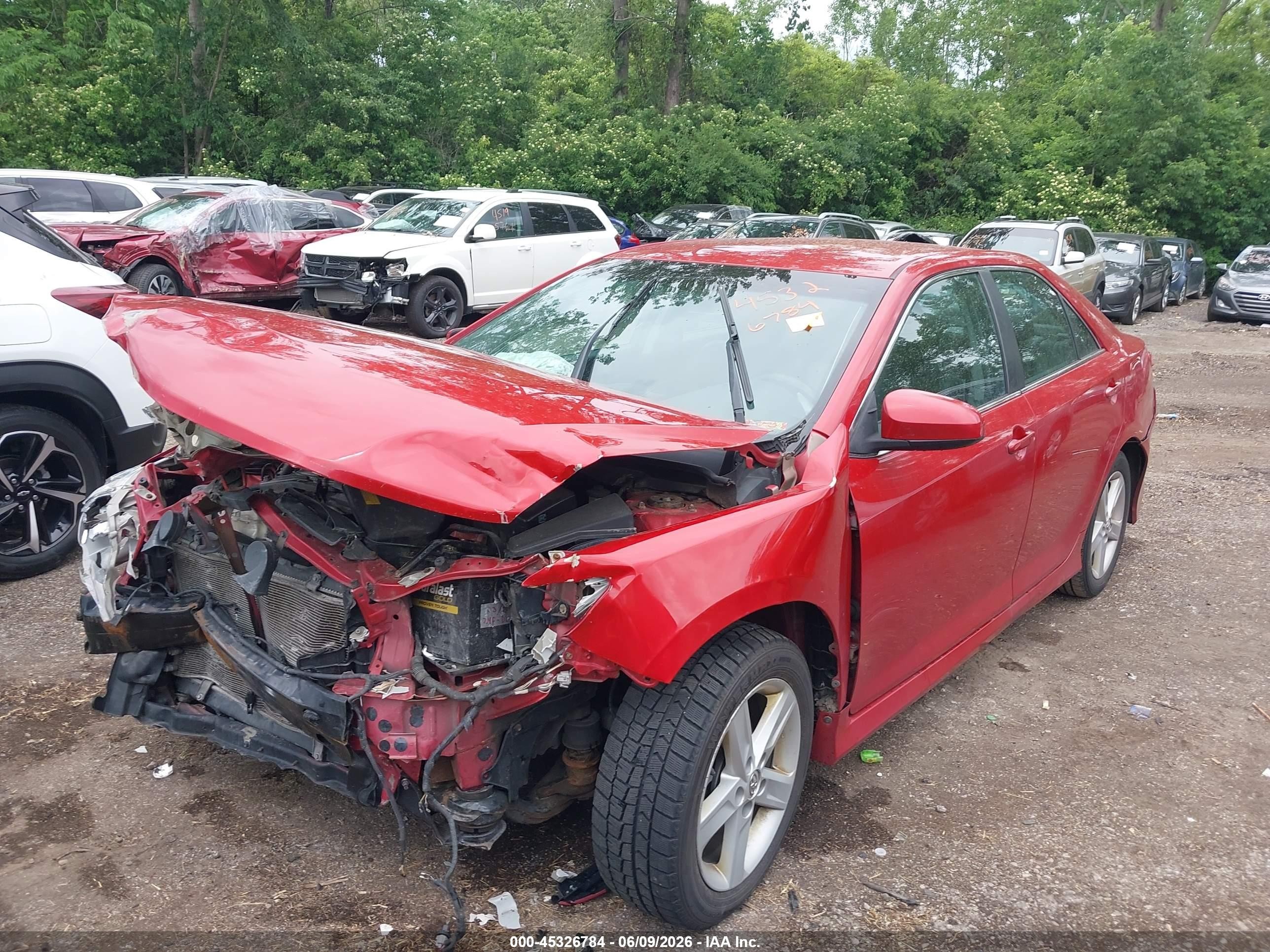 2013 Toyota Camry Se Red vin: 4T1BF1FK8DU709775