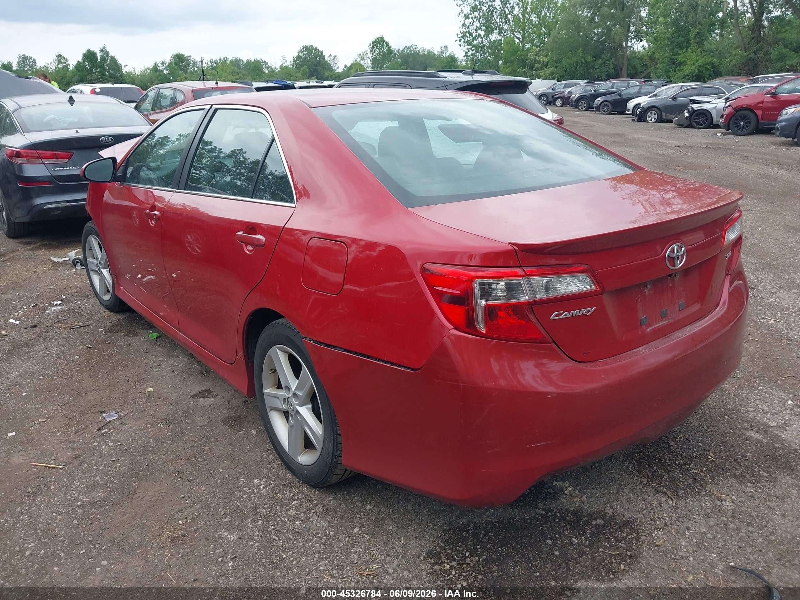 2013 Toyota Camry Se Red vin: 4T1BF1FK8DU709775