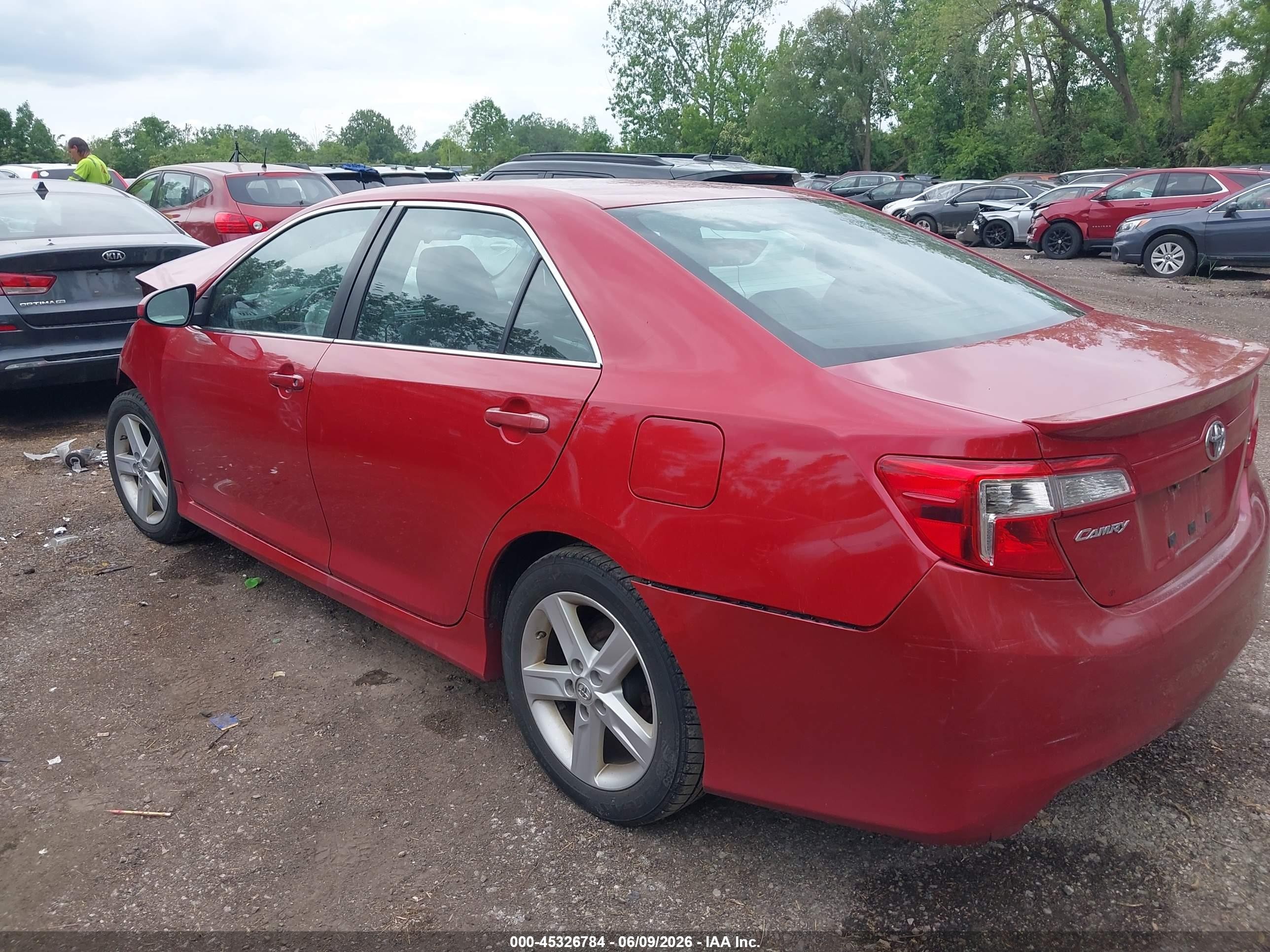 2013 Toyota Camry Se Red vin: 4T1BF1FK8DU709775