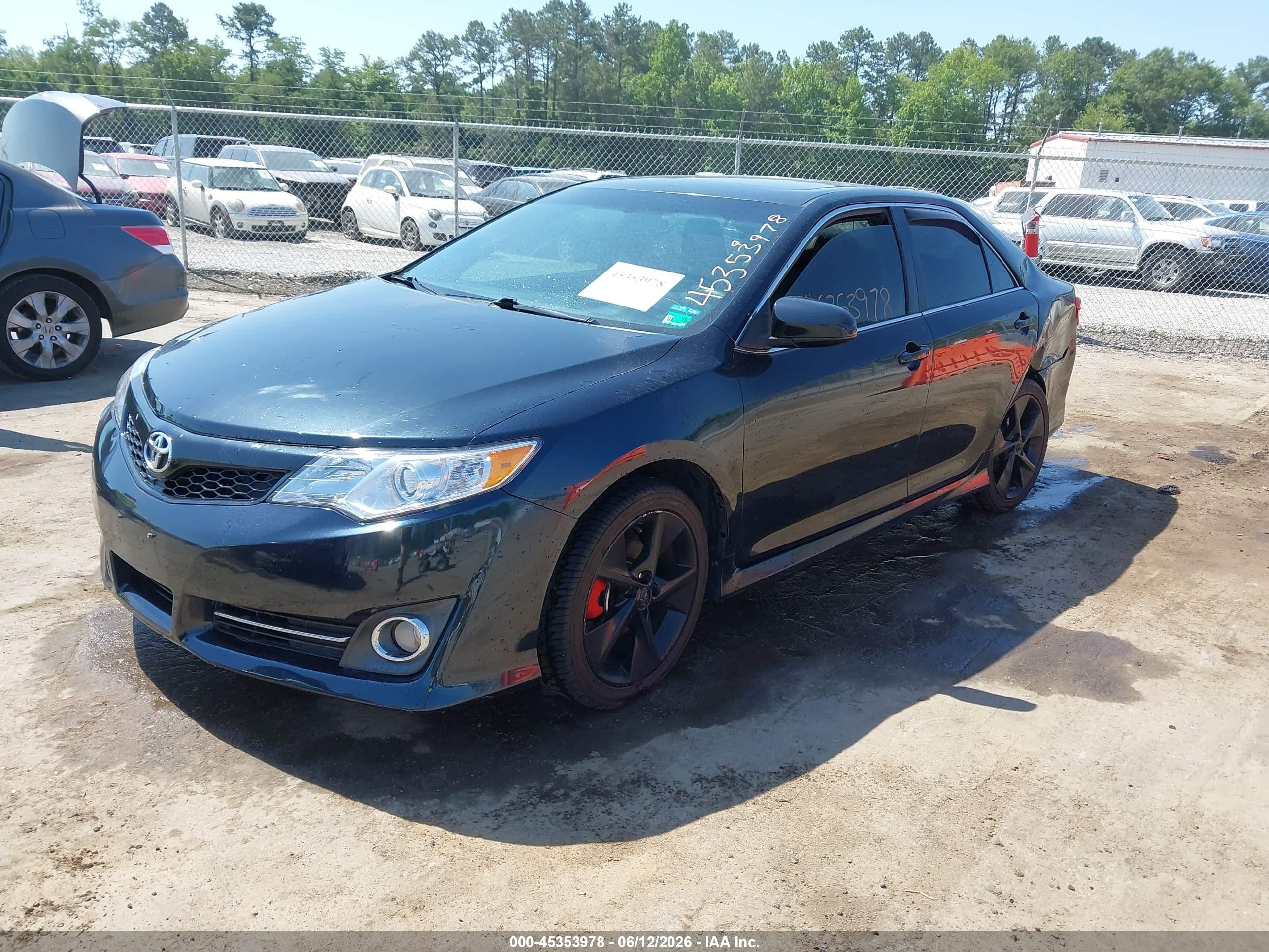 2014 Toyota Camry Se Sport Blue vin: 4T1BF1FK8EU328624