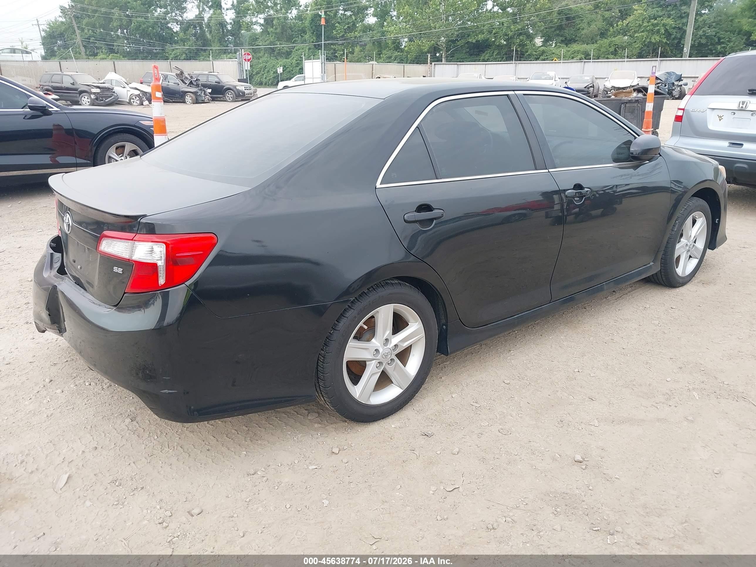 2014 Toyota Camry Se Черный vin: 4T1BF1FK8EU331233