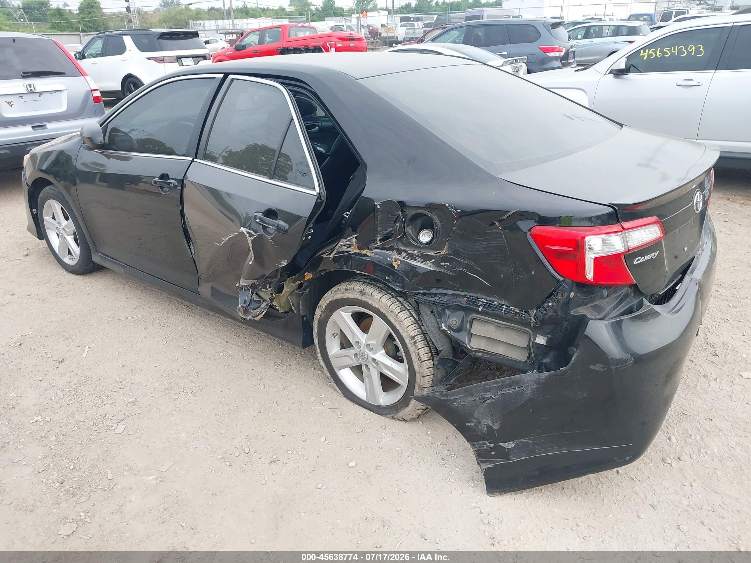 2014 Toyota Camry Se Черный vin: 4T1BF1FK8EU331233