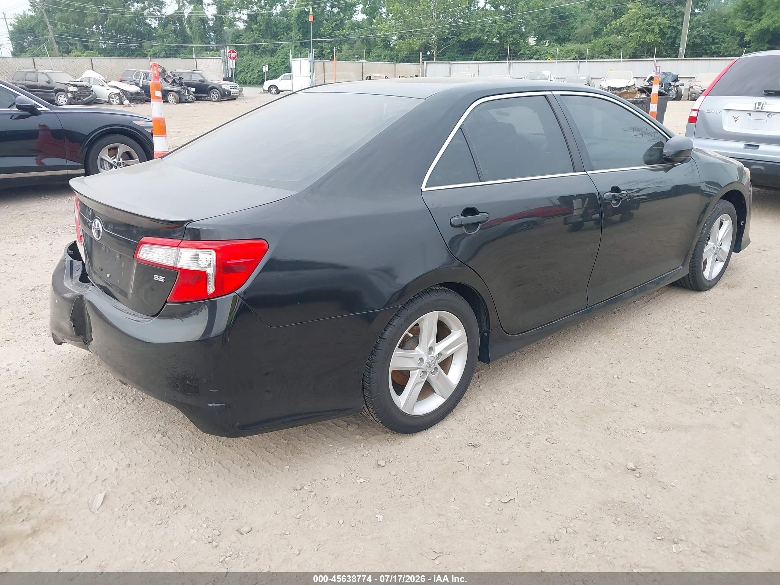 2014 Toyota Camry Se Черный vin: 4T1BF1FK8EU331233