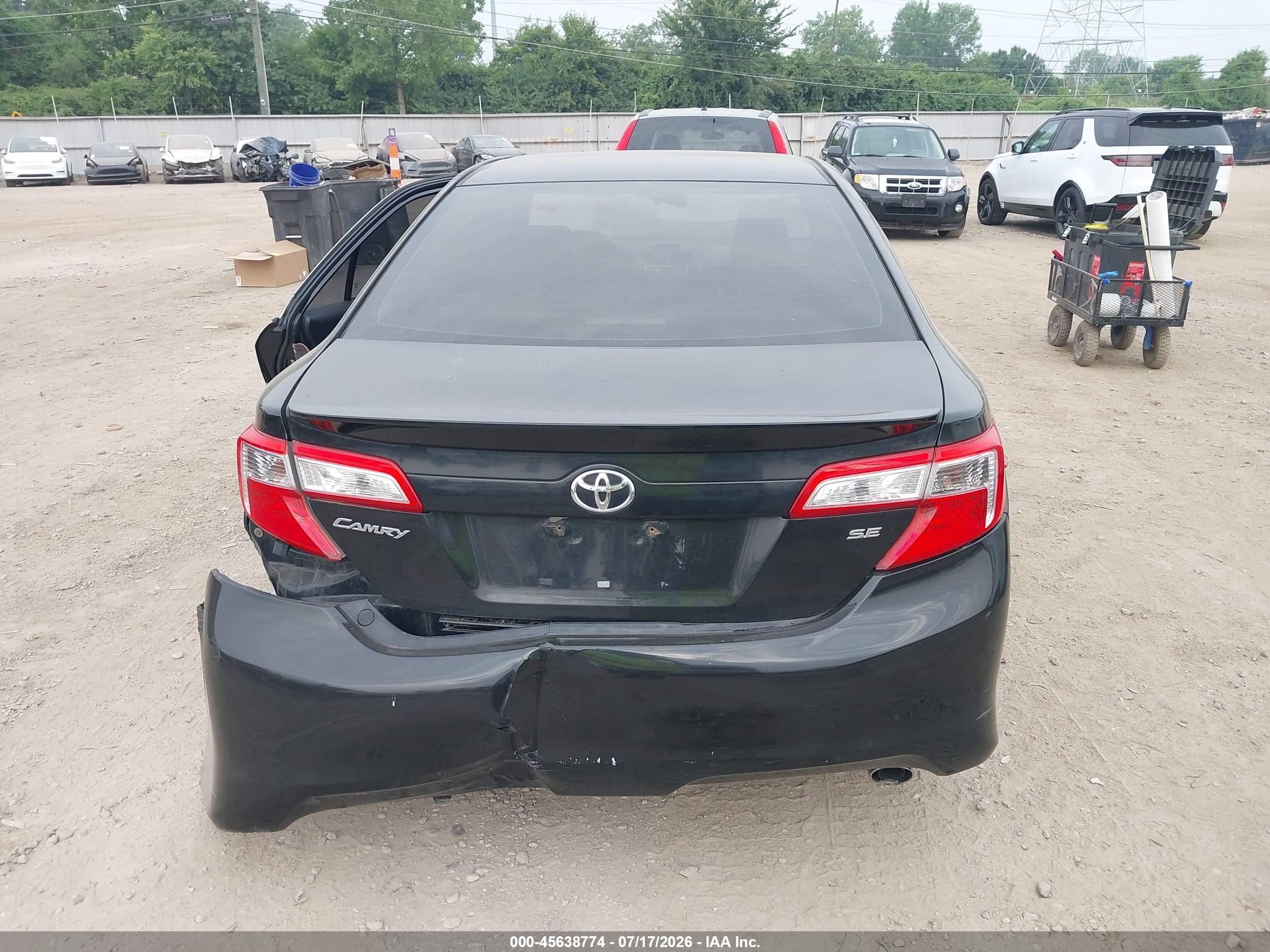2014 Toyota Camry Se Черный vin: 4T1BF1FK8EU331233