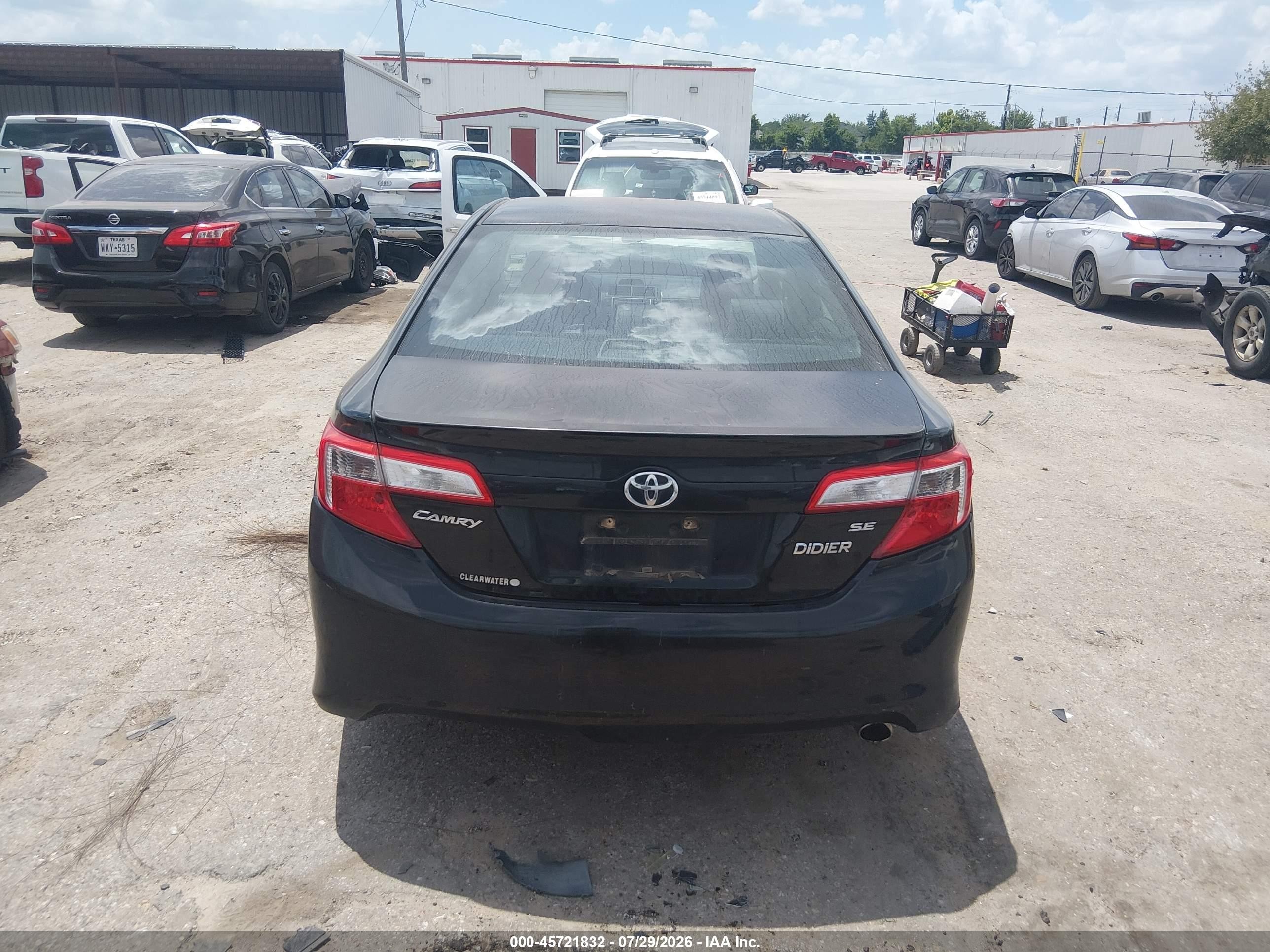 2014 Toyota Camry Se Black vin: 4T1BF1FK8EU335301