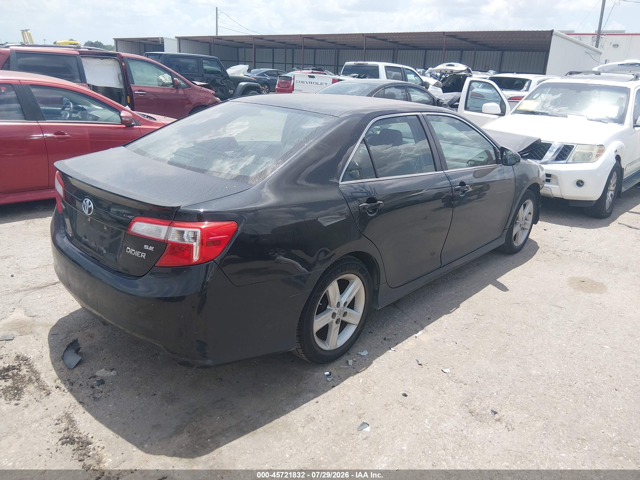 2014 Toyota Camry Se Black vin: 4T1BF1FK8EU335301