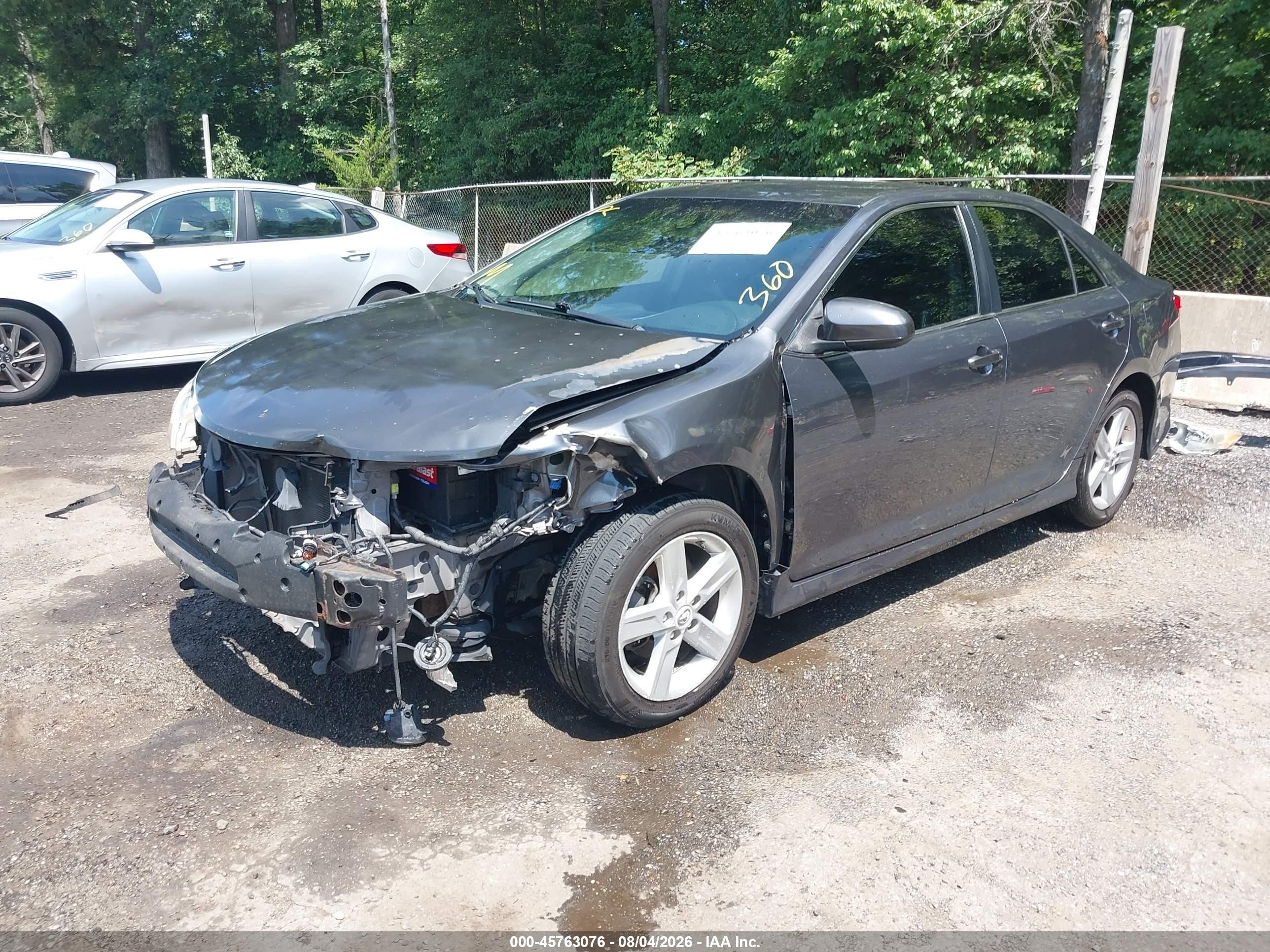 2014 Toyota Camry Se Gray vin: 4T1BF1FK8EU345858