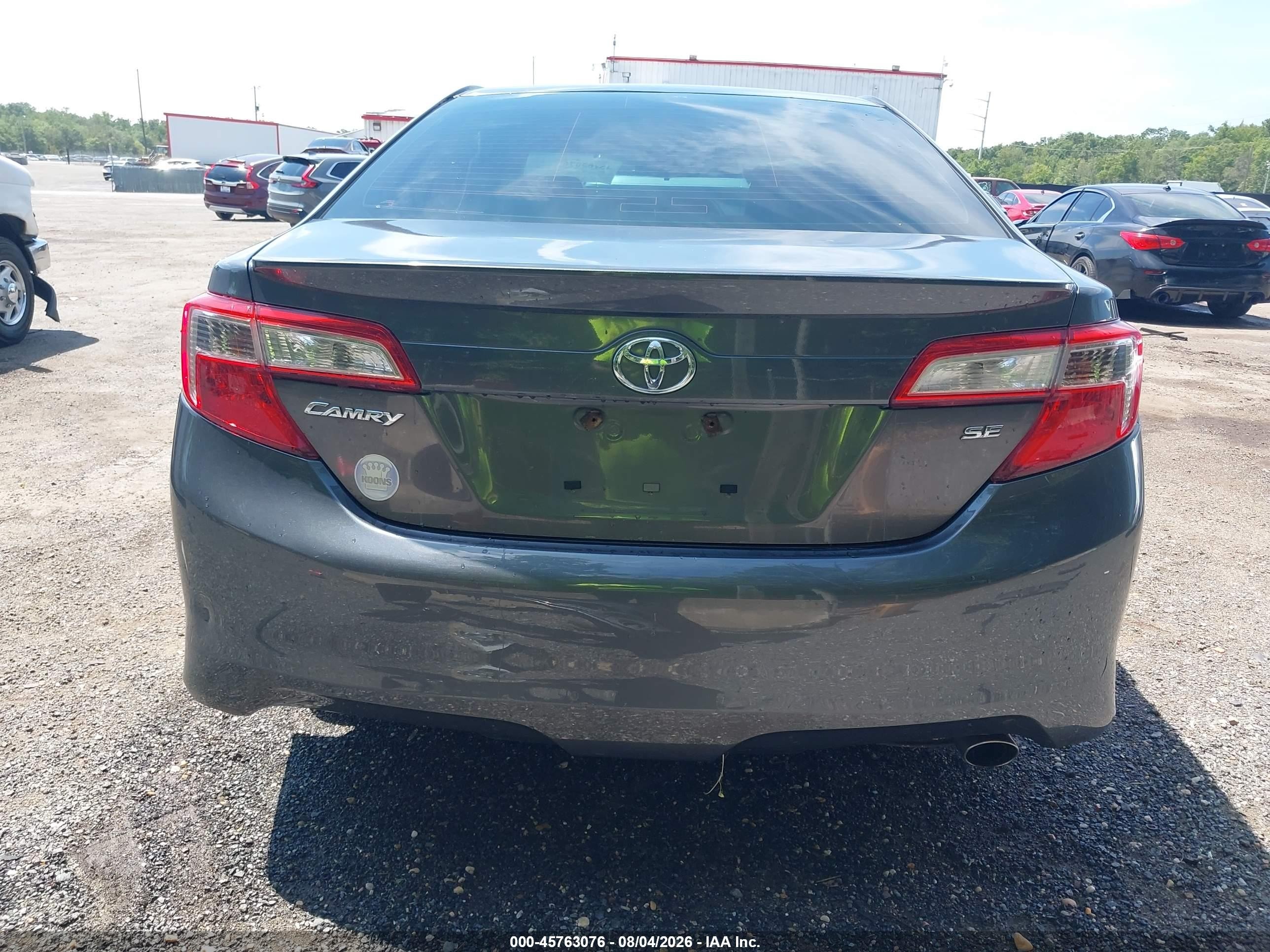 2014 Toyota Camry Se Gray vin: 4T1BF1FK8EU345858
