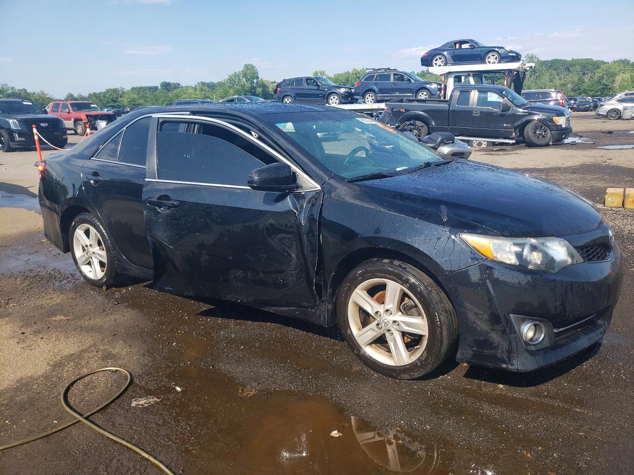 2014 Toyota Camry Se Black vin: 4T1BF1FK8EU347657