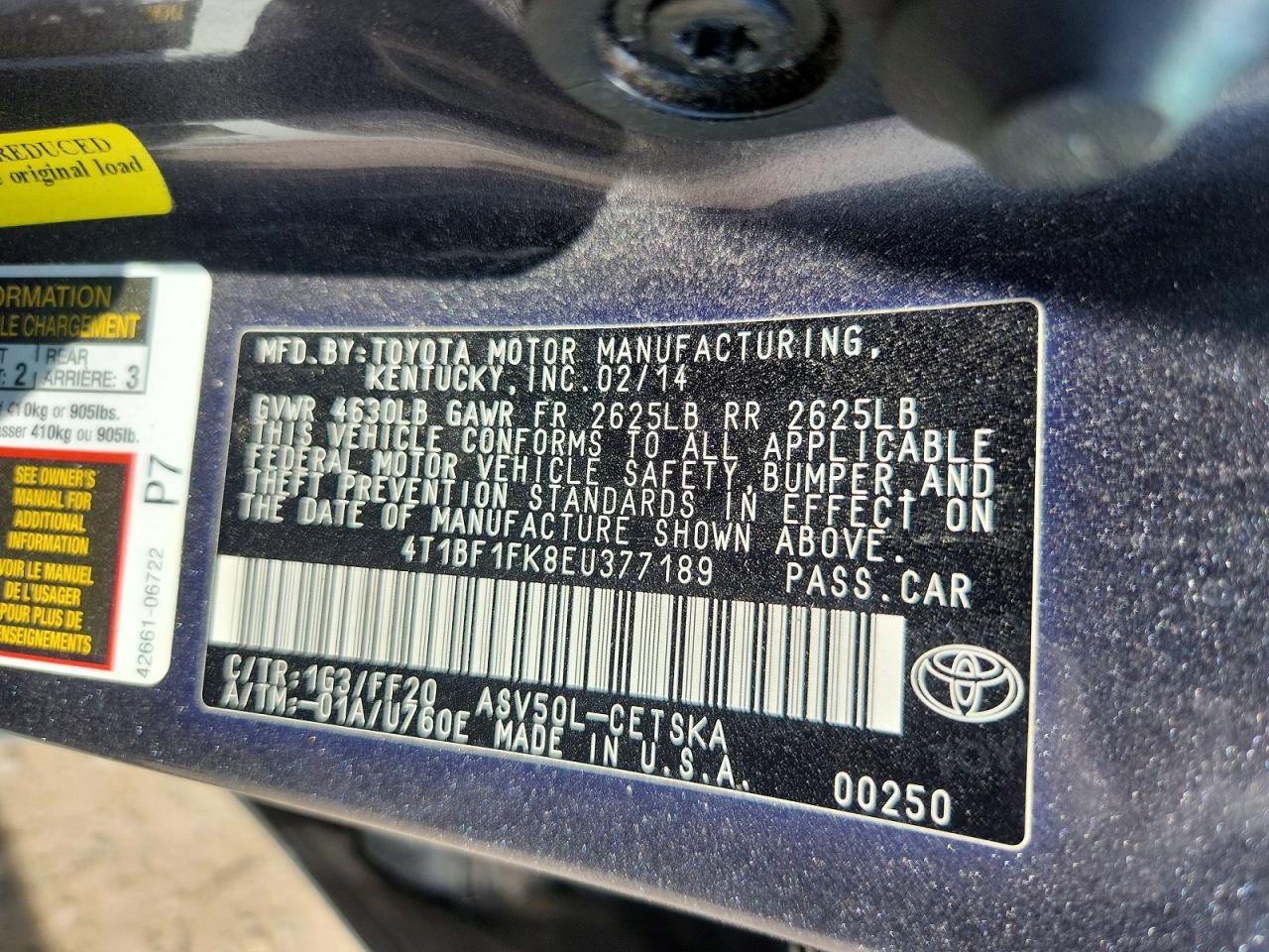 2014 Toyota Camry Se Gray vin: 4T1BF1FK8EU377189