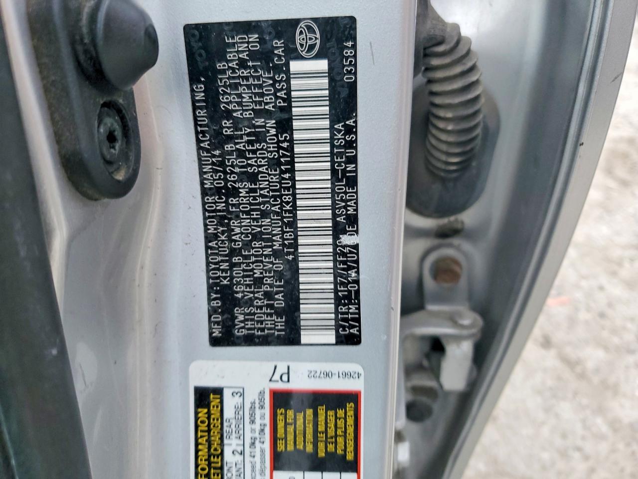 2014 Toyota Camry Se Silver vin: 4T1BF1FK8EU411745