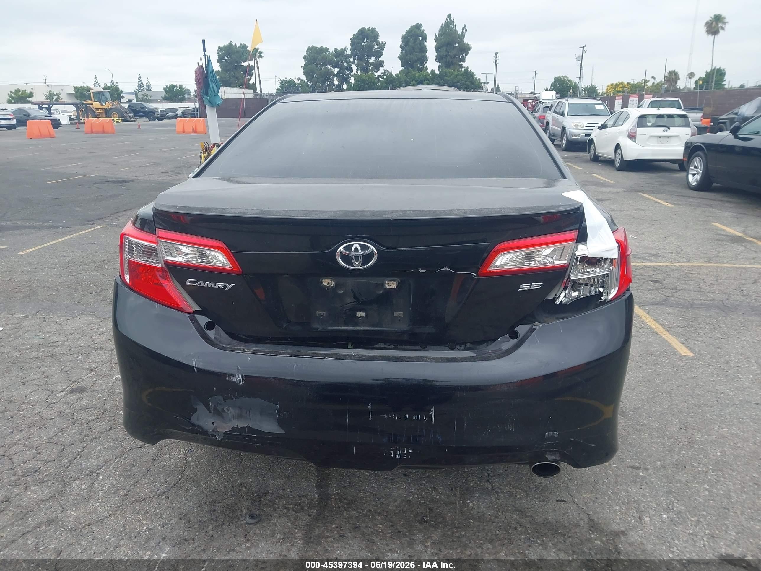 2014 Toyota Camry Se Black vin: 4T1BF1FK8EU433602