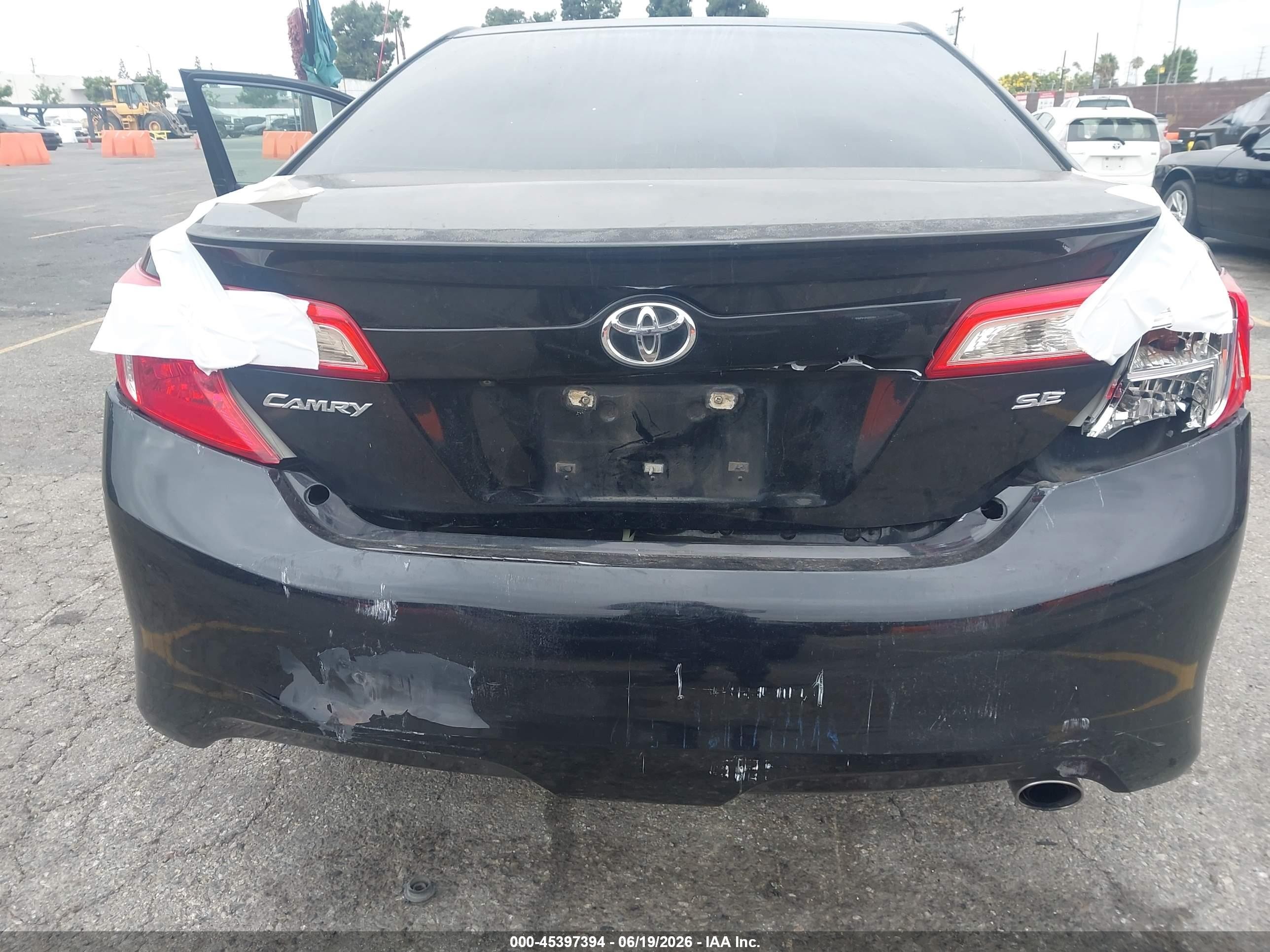 2014 Toyota Camry Se Black vin: 4T1BF1FK8EU433602