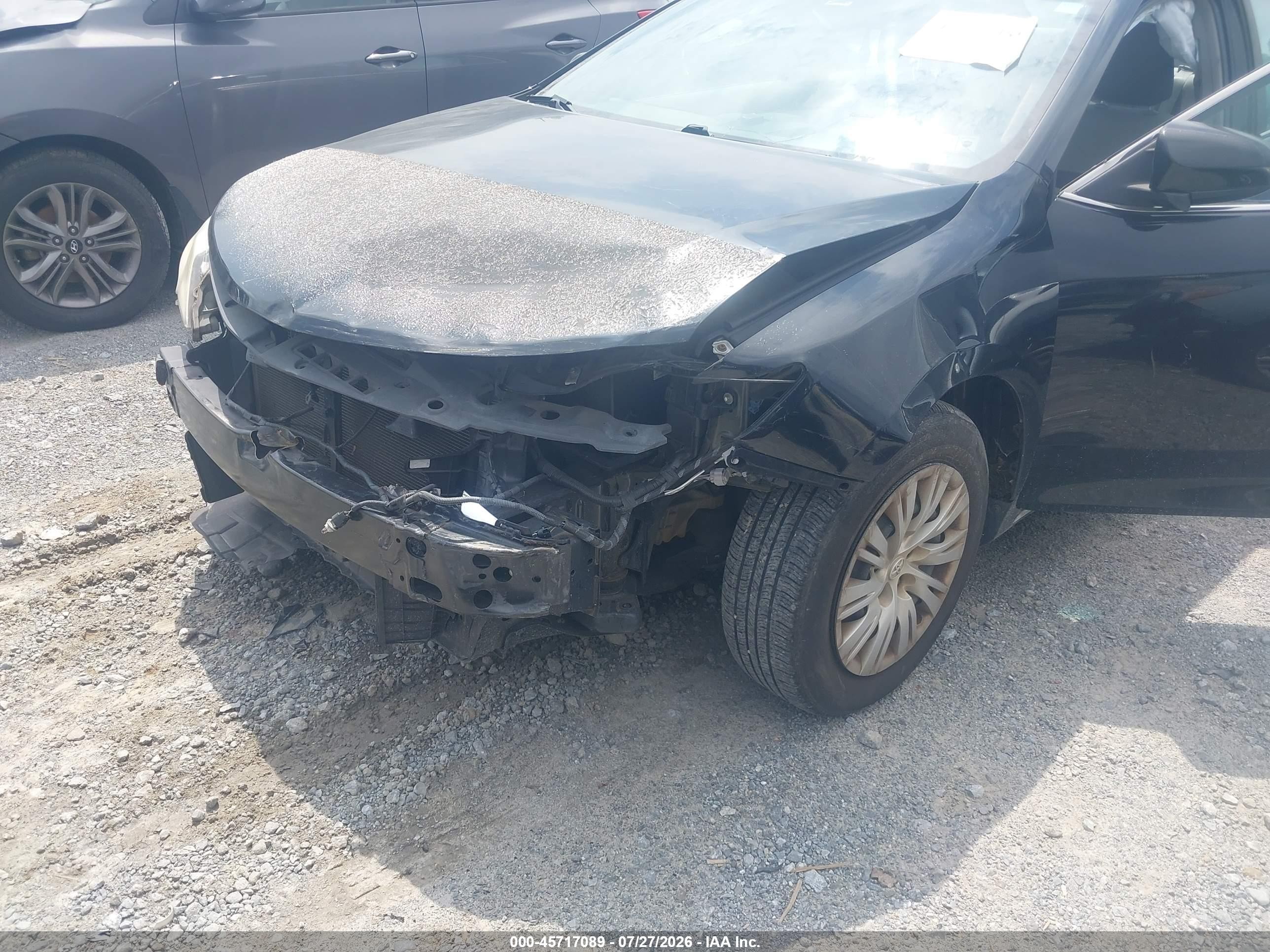 2014 Toyota Camry Le Черный vin: 4T1BF1FK8EU435706
