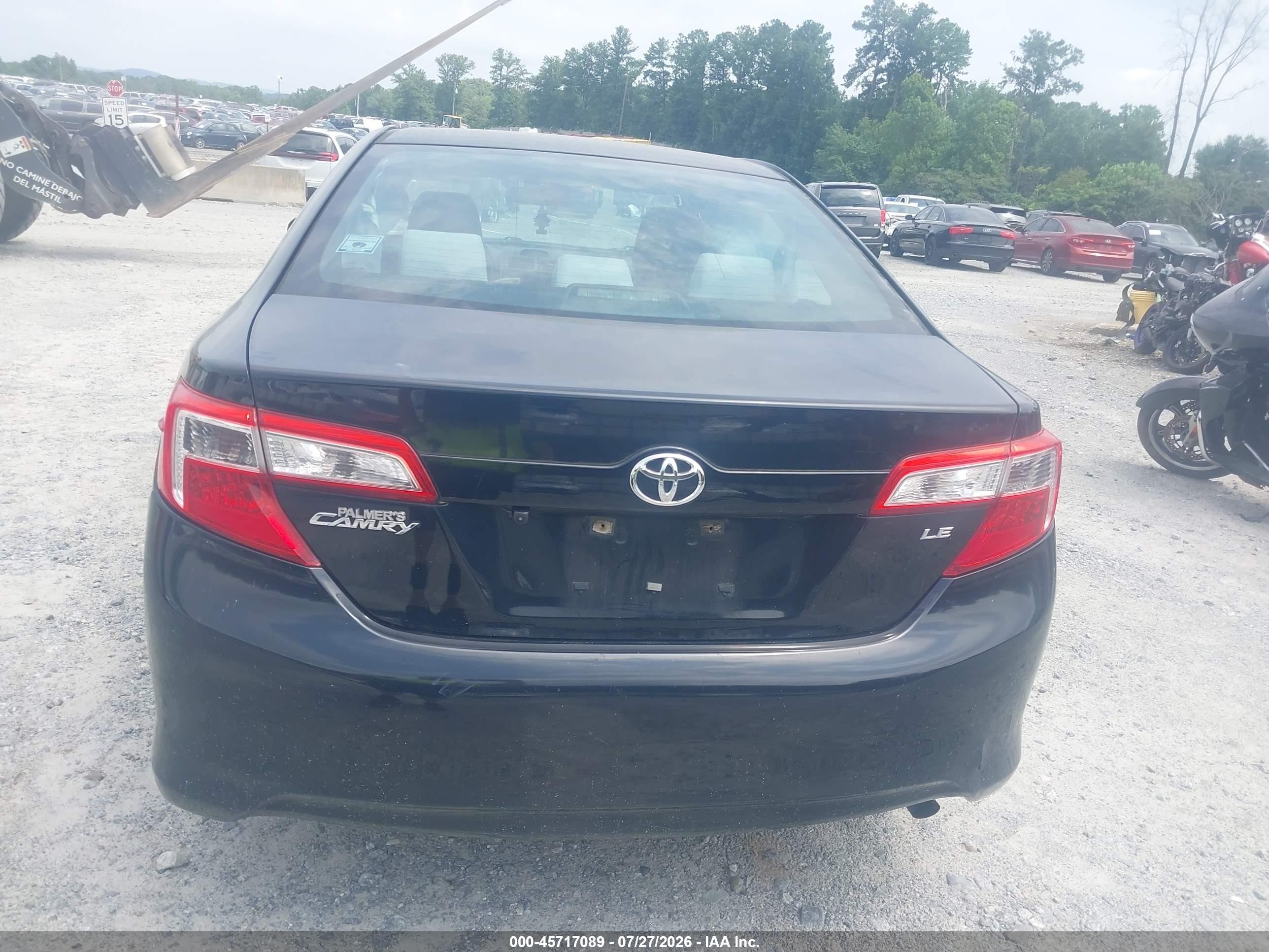 2014 Toyota Camry Le Черный vin: 4T1BF1FK8EU435706