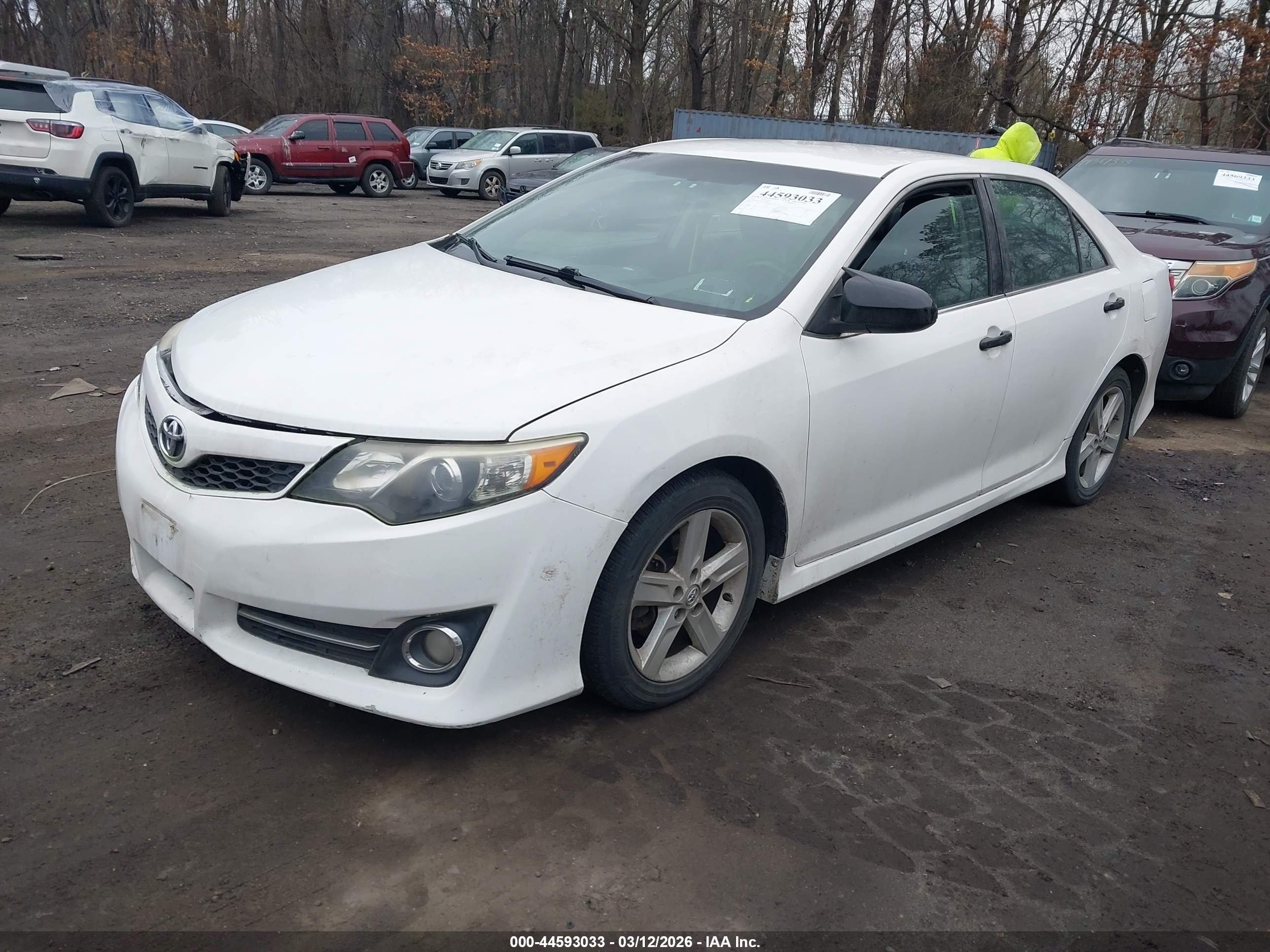2014 Toyota Camry Se White vin: 4T1BF1FK8EU445684
